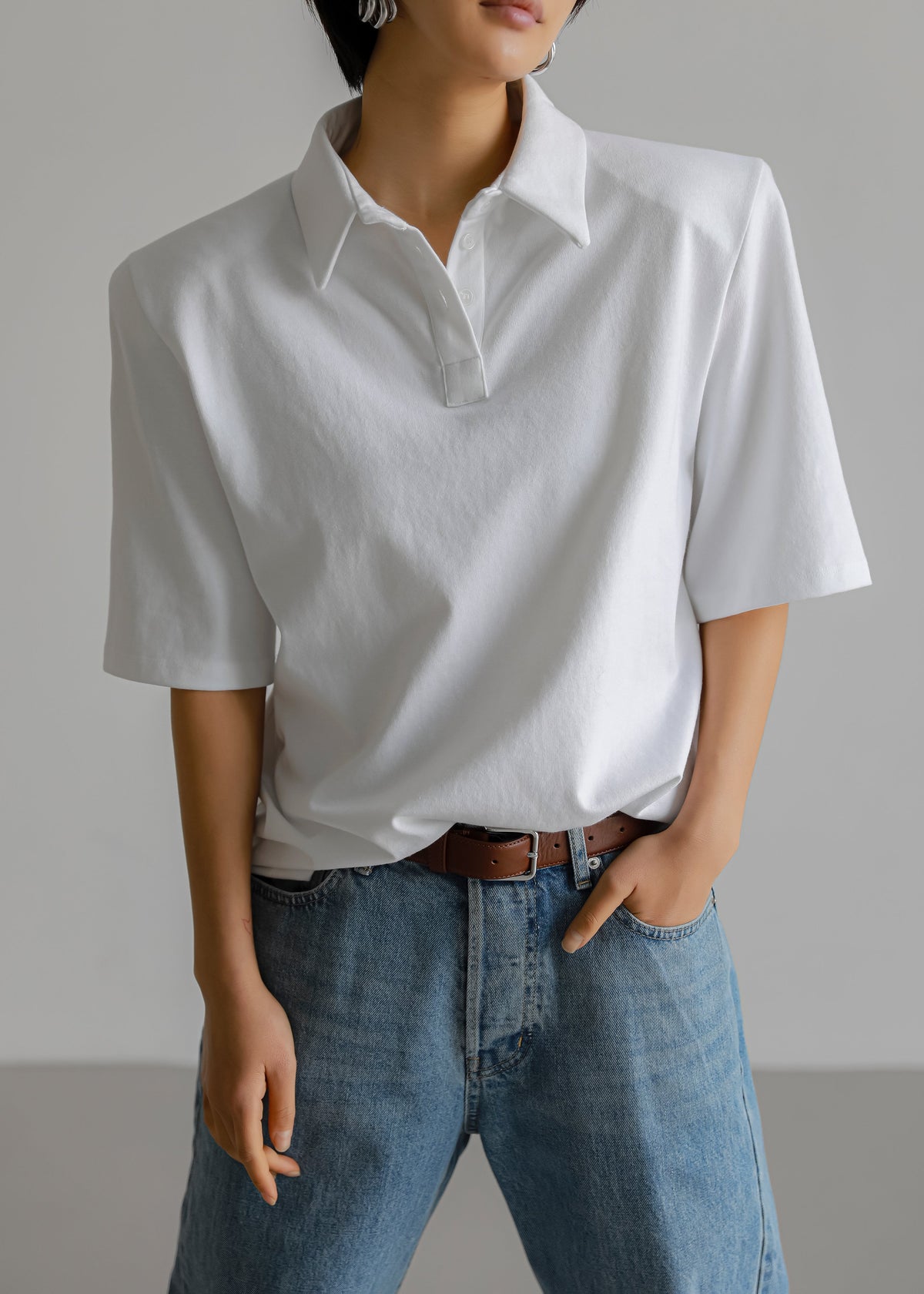 Rane Padded Shoulder Polo - White β view 2 of 15