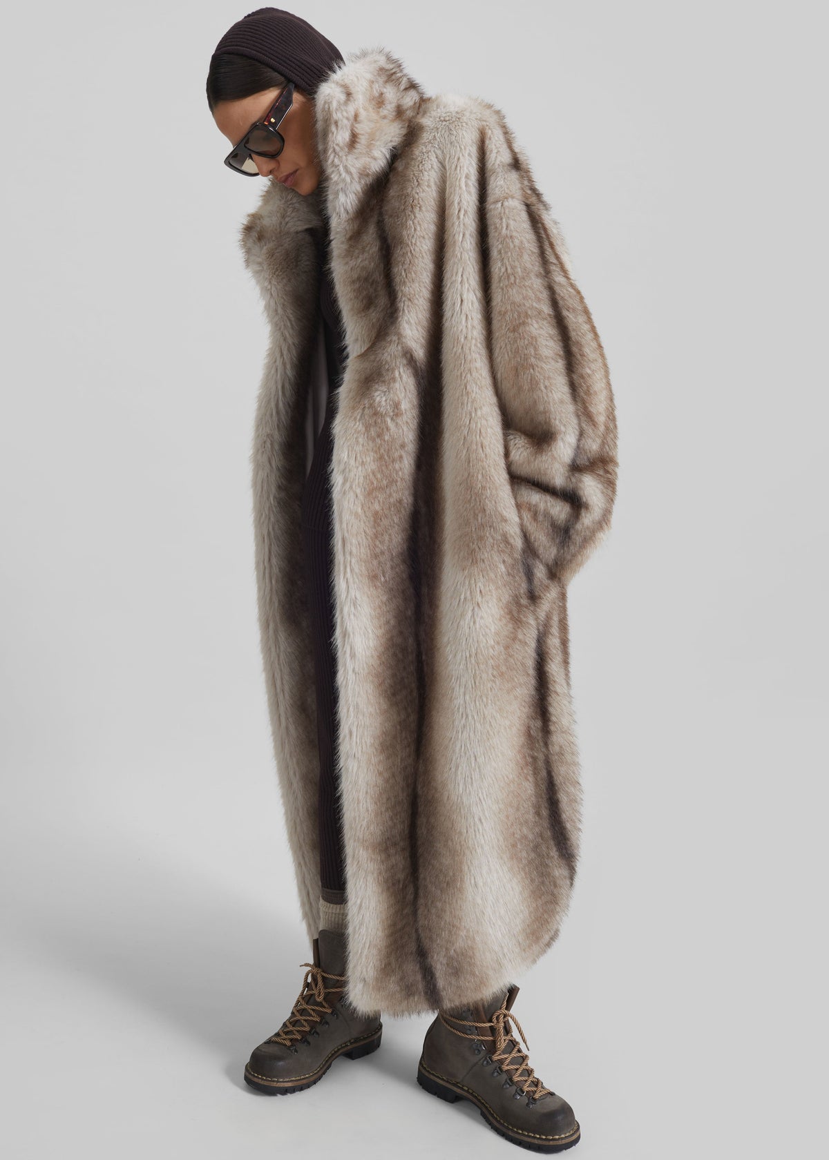 Ravello Faux Fur Robe Coat - Grey β view 6 of 12