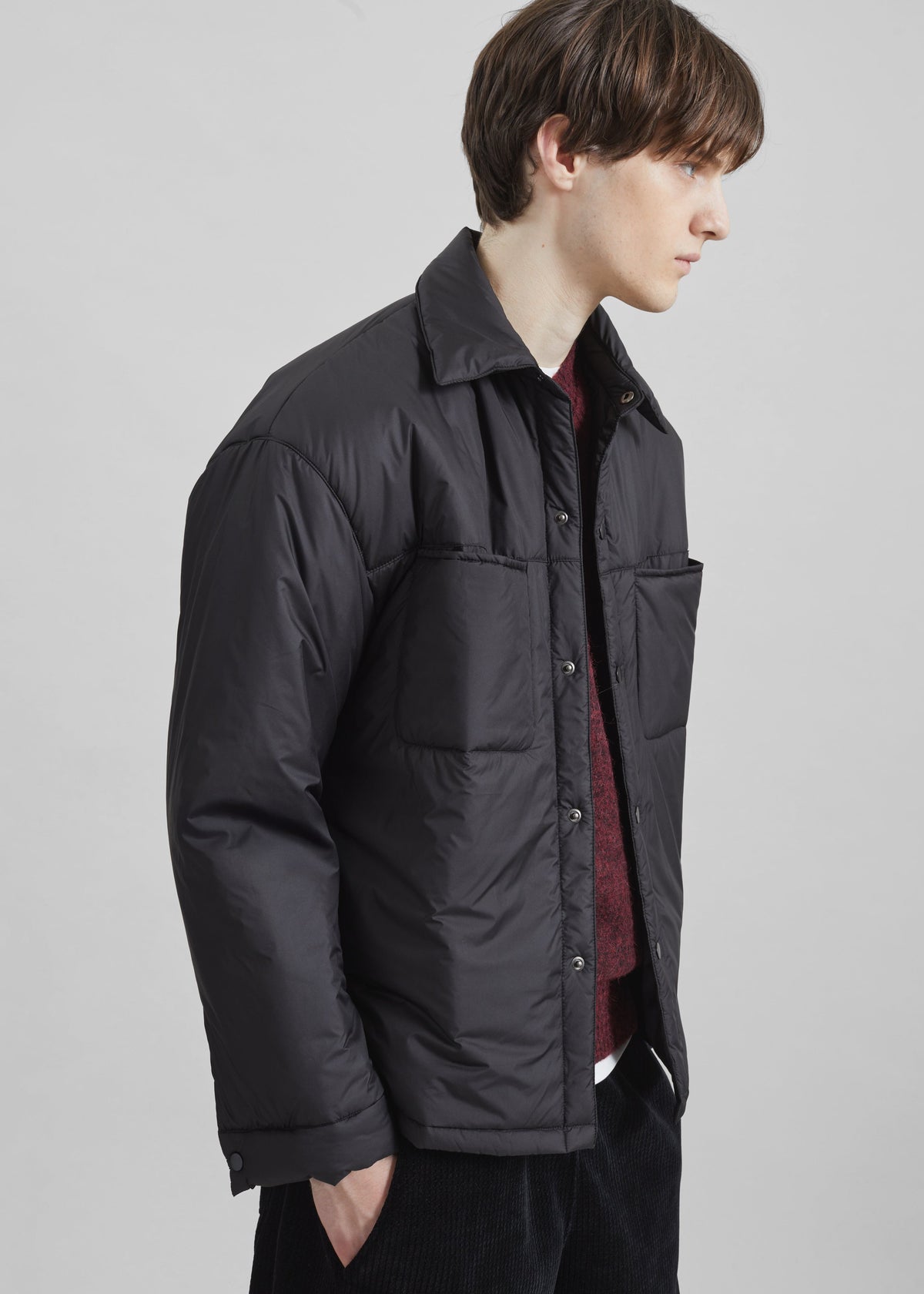Reffroy Puffer Overshirt - Black β view 4 of 6
