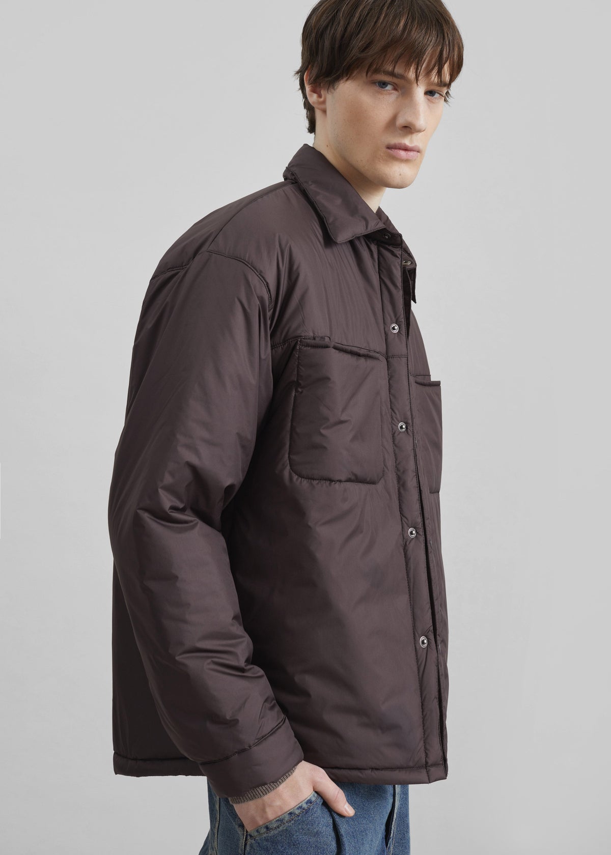Reffroy Puffer Overshirt - Brown β view 6 of 8