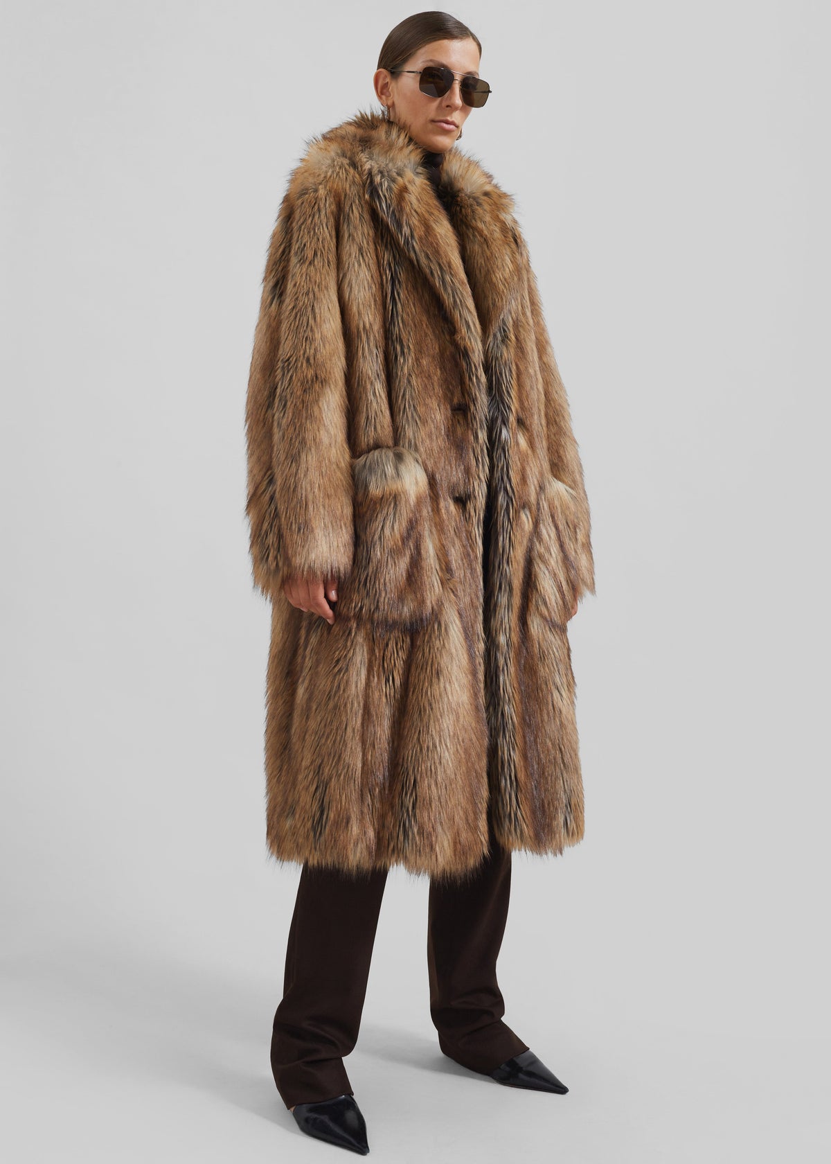 Rella Faux Fur Coat - Camel β view 7 of 10