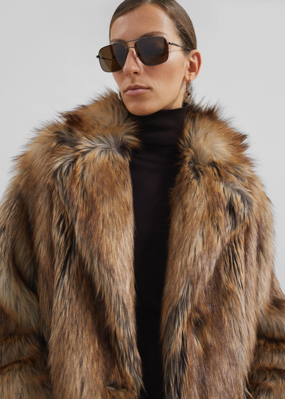 Rella Faux Fur Coat - Camel β view 4 of 10