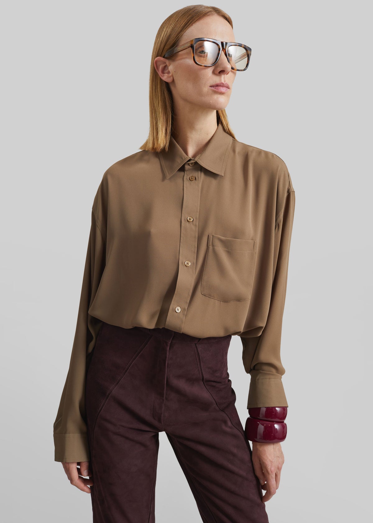 Rema Shirt - Khaki Brown β view 3 of 12
