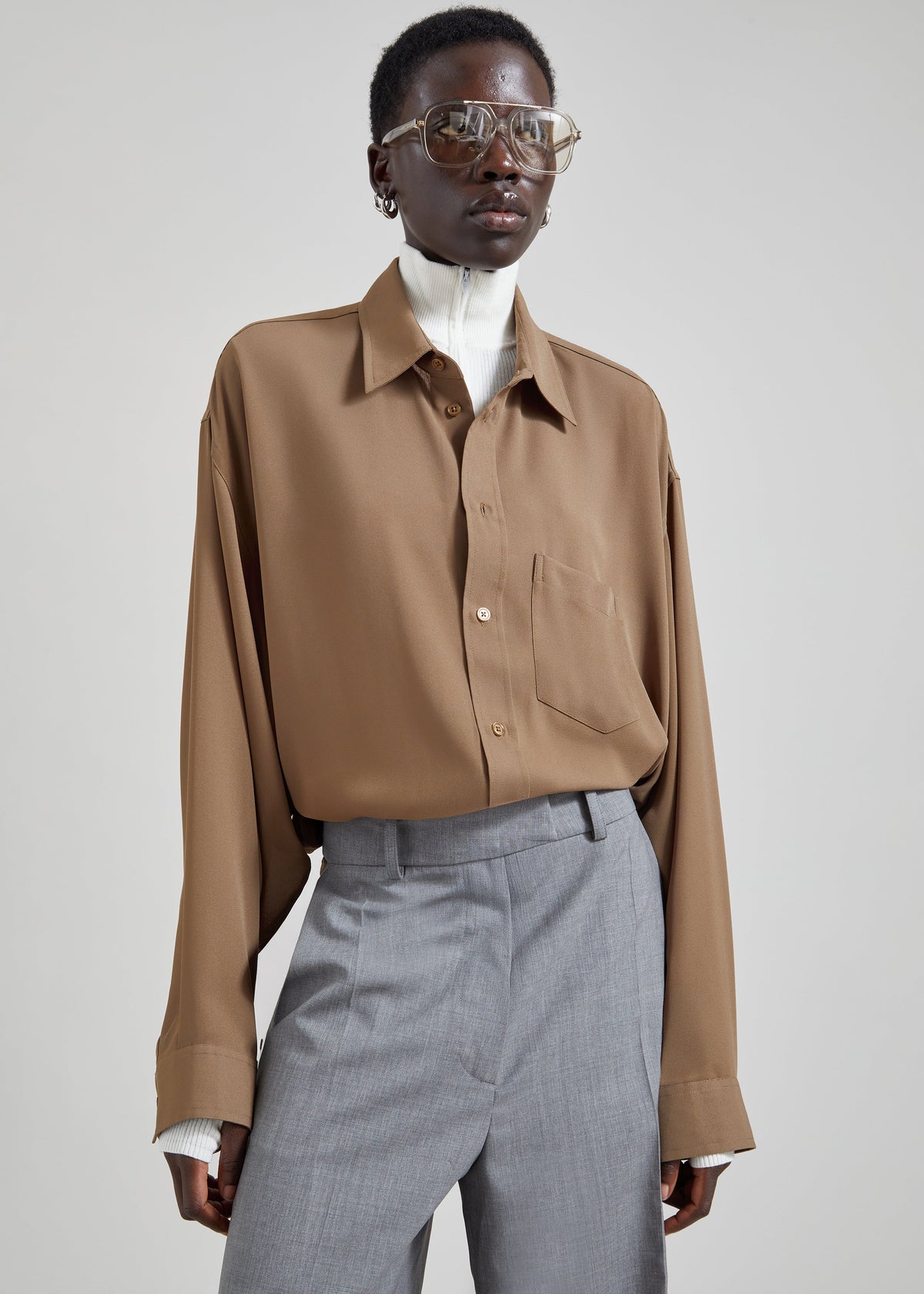 Rema Shirt - Khaki Brown β view 1 of 12