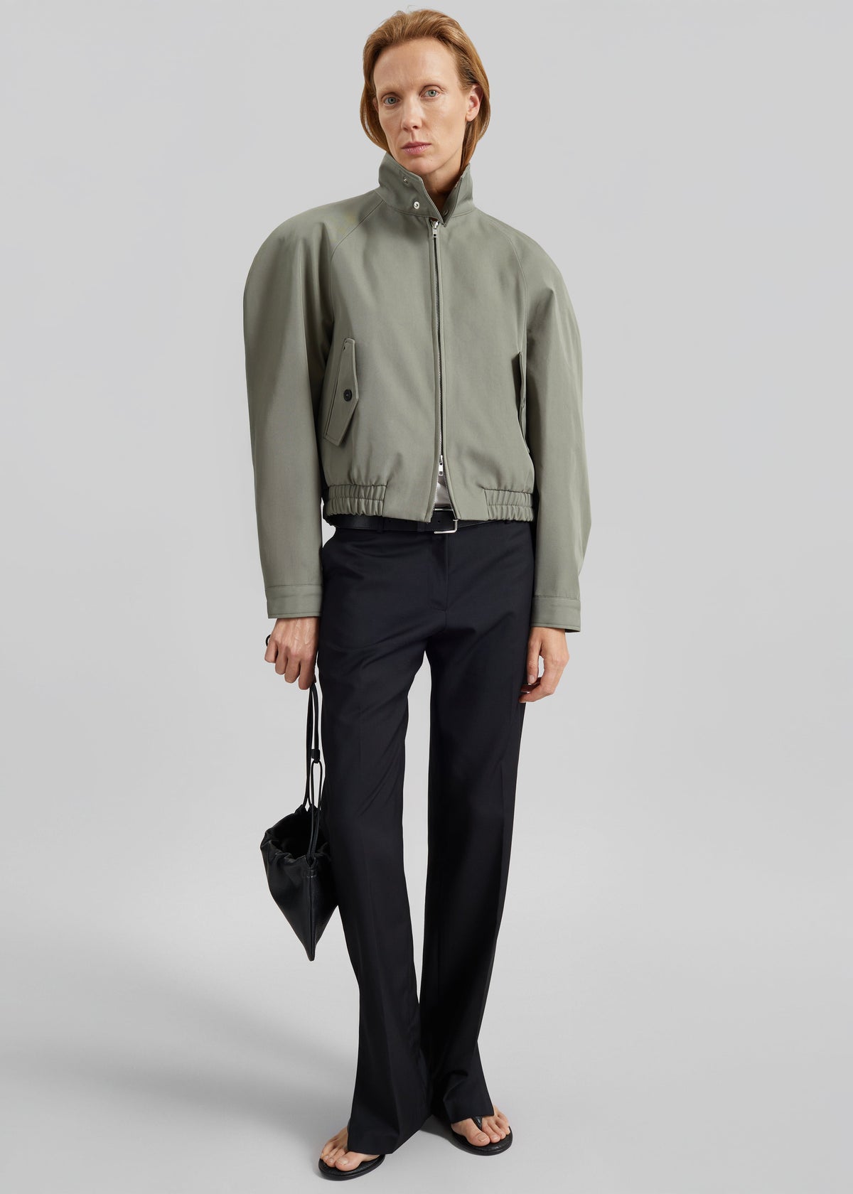 Rennes Curved Blouson Jacket - Sage β view 5 of 10