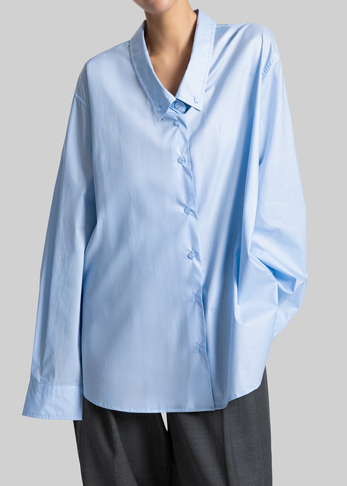Revel Poplin Oversized Shirt - Sky Blue β view 3 of 10