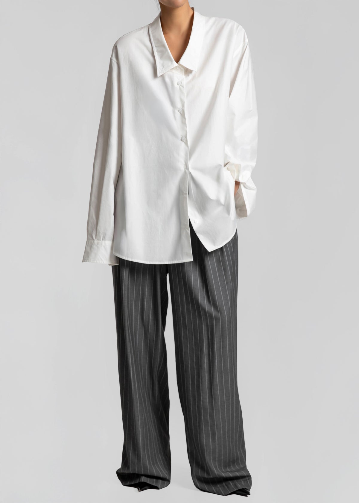 Revel Poplin Oversized Shirt - White β view 4 of 6