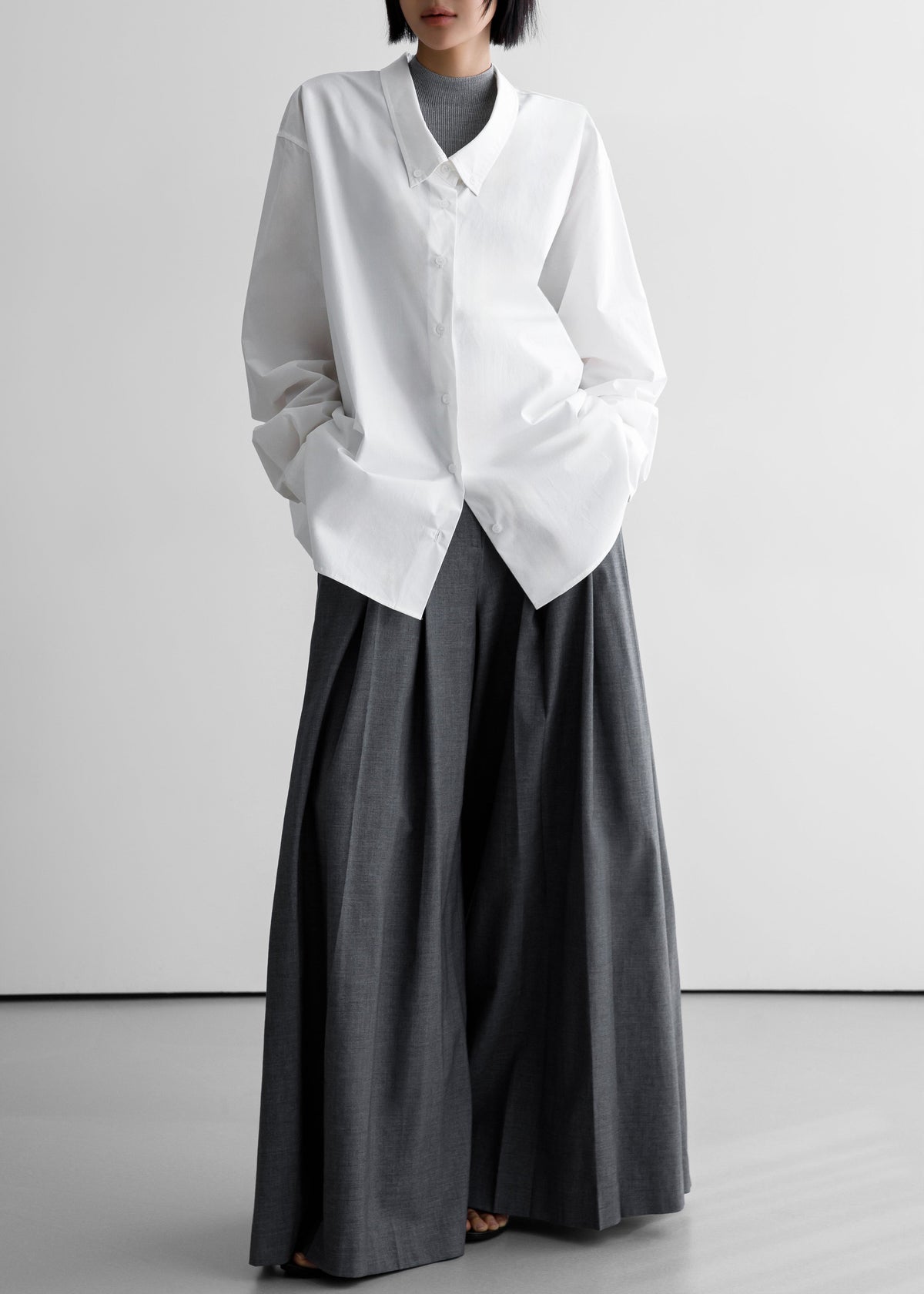 Revel Poplin Oversized Shirt - White β view 5 of 6