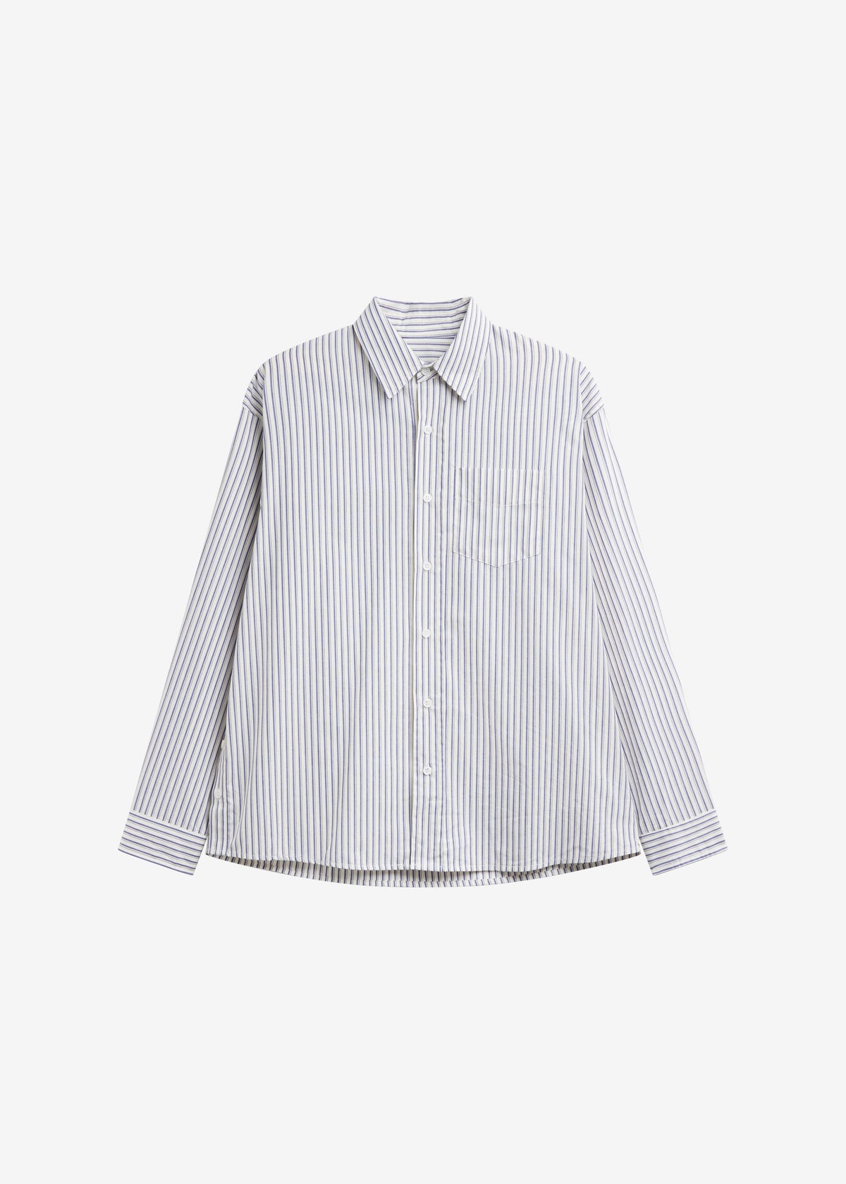 Rilly Adjustable Side Slit Shirt - Ivory Multi Stripe β view 9 of 9