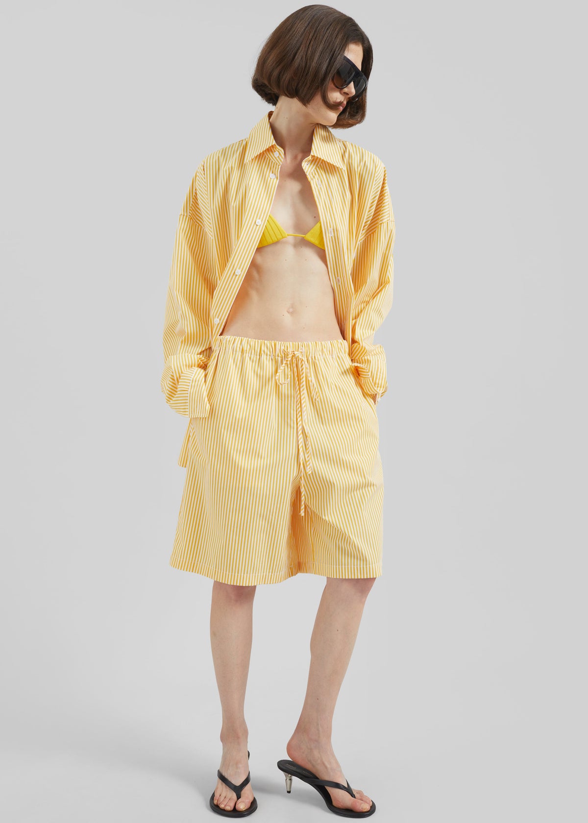 Rimini Bermuda Shorts - Yellow/White Stripe β view 8 of 10