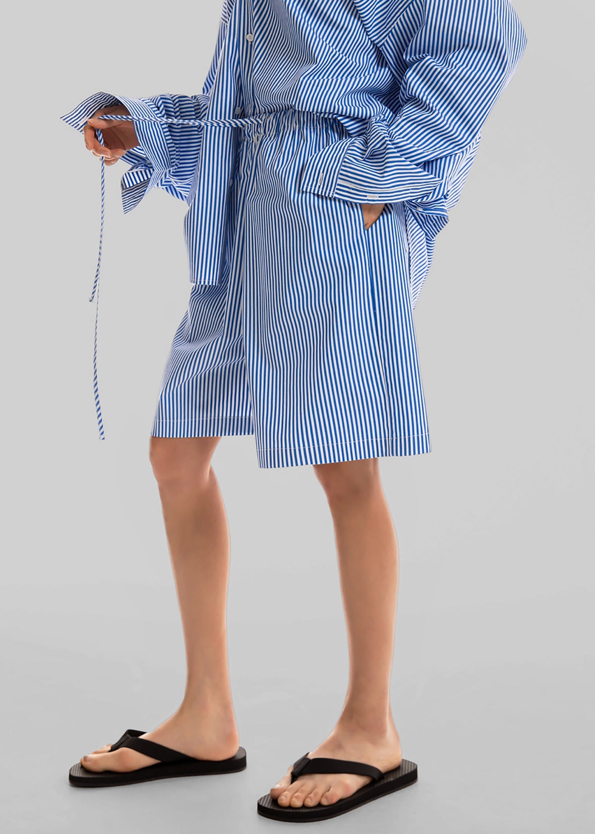 Rimini Bermuda Shorts - Blue/White Stripe β view 2 of 9