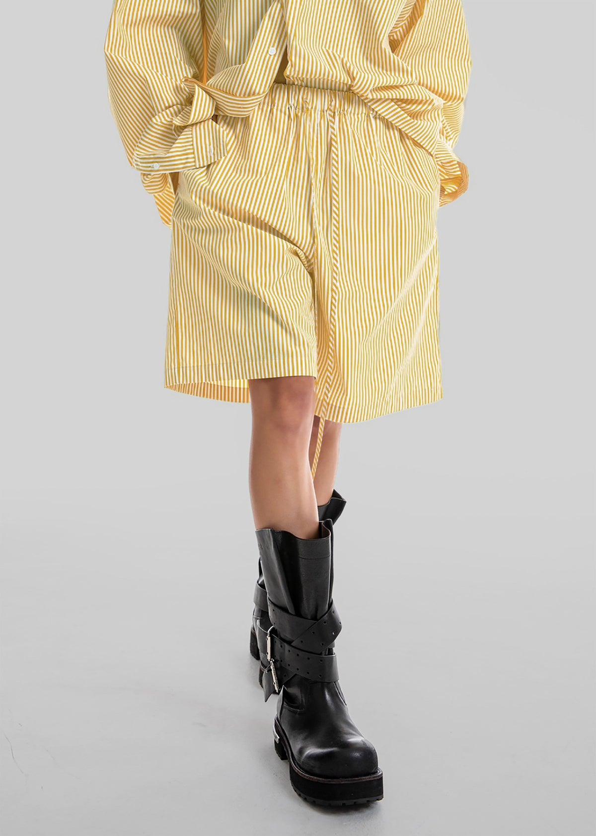 Rimini Bermuda Shorts - Yellow/White Stripe β view 5 of 10