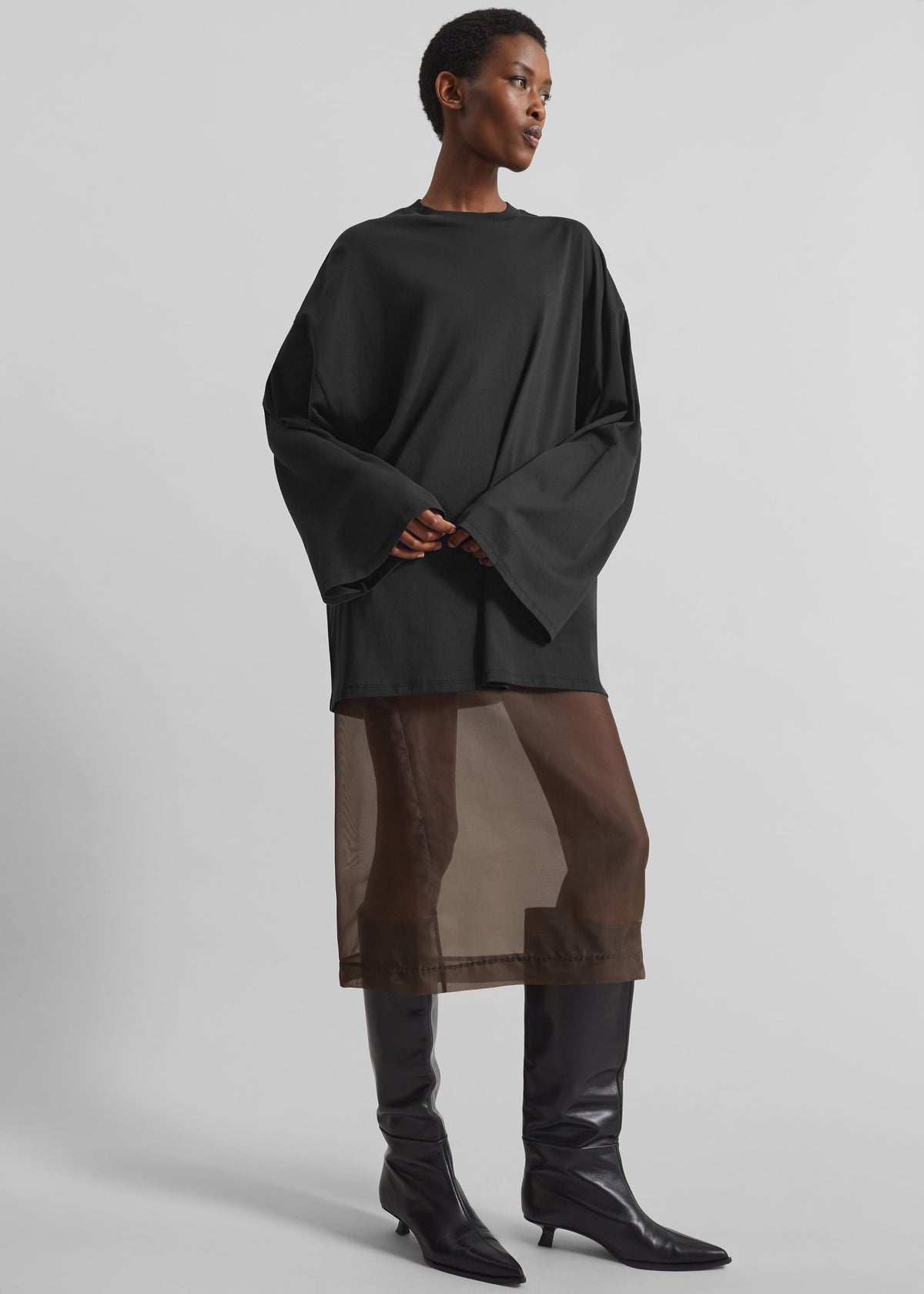 Rio Oversized Sleeve Tee - Black β view 4 of 6