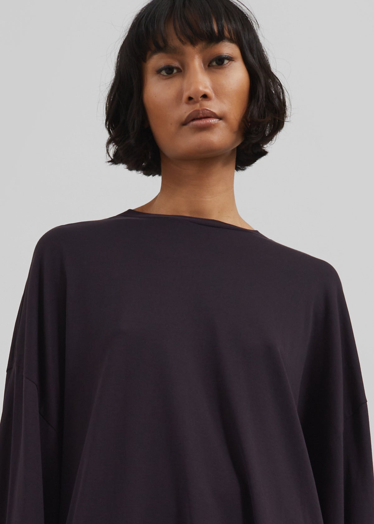 Rio Oversized Sleeve Tee - Dark Plum β view 5 of 8
