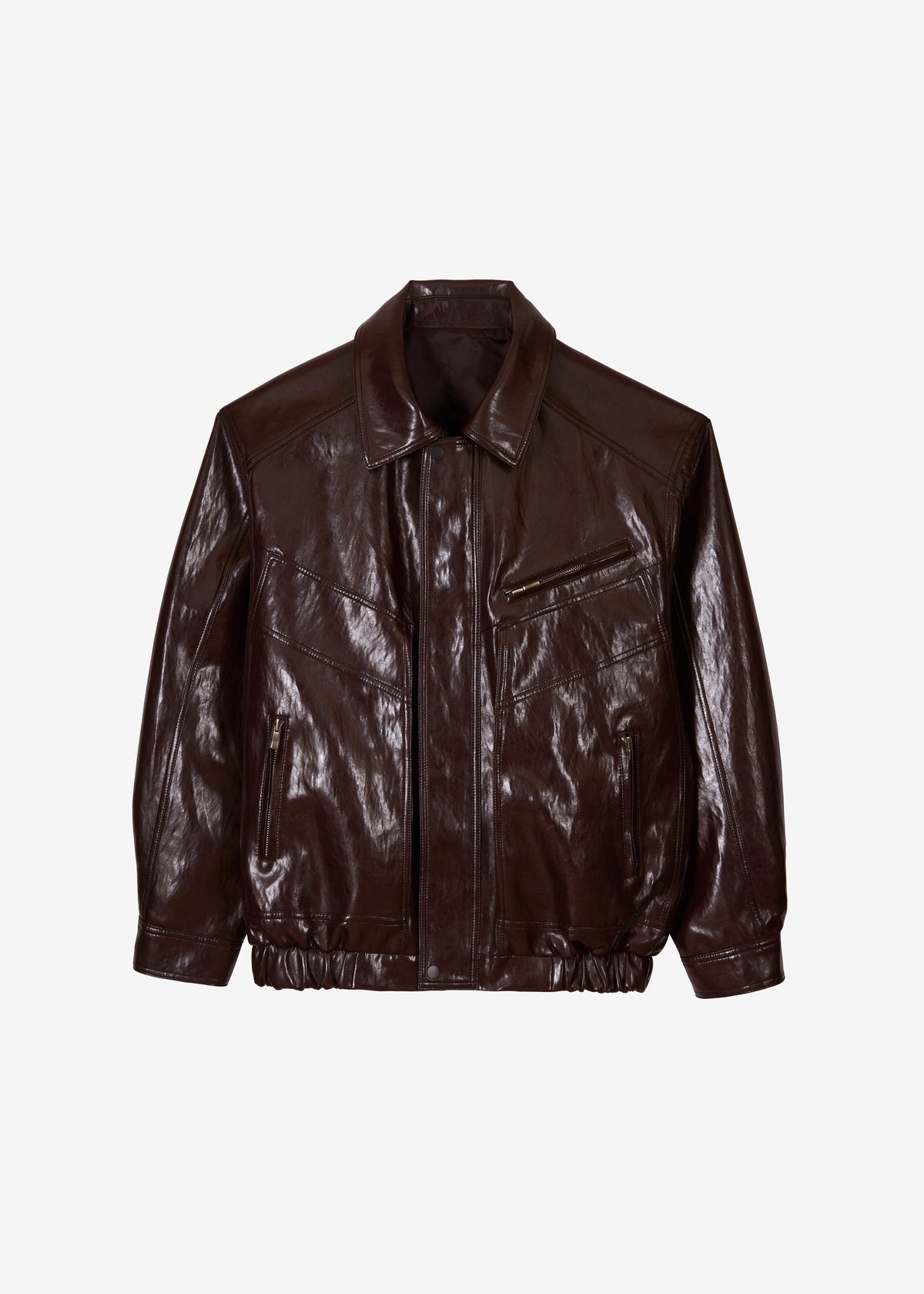 Risner Faux Leather Jacket - Burgundy β view 8 of 8