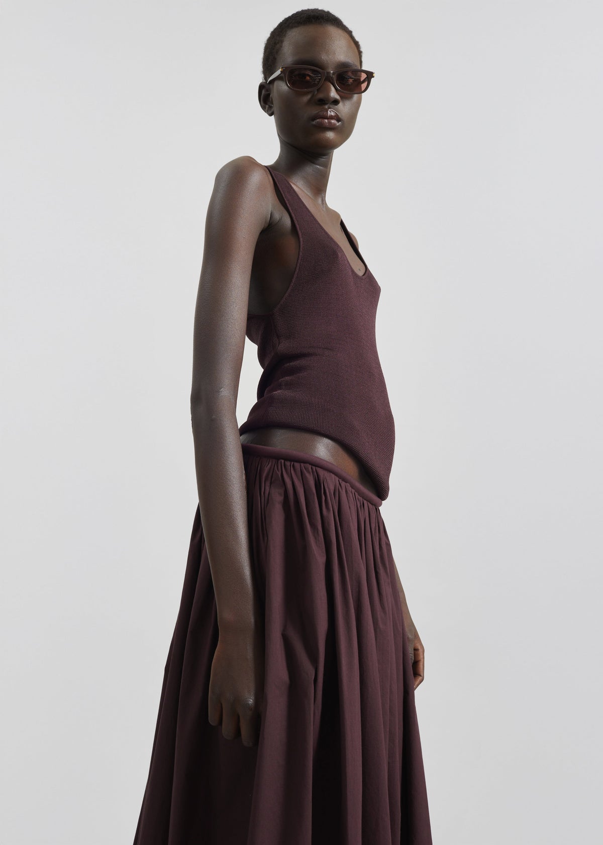 Rivo Knit Tank Top - Burgundy β view 10 of 12