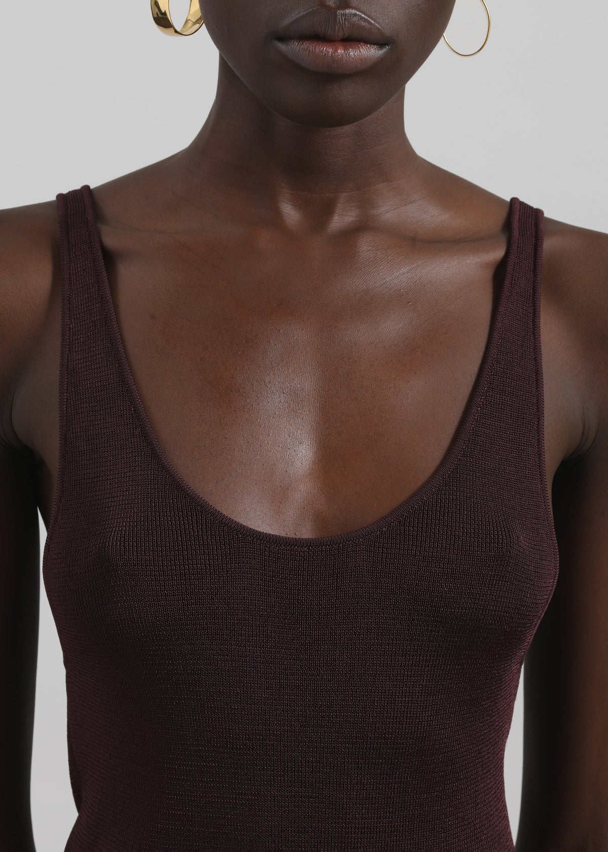 Rivo Knit Tank Top - Burgundy β view 2 of 12