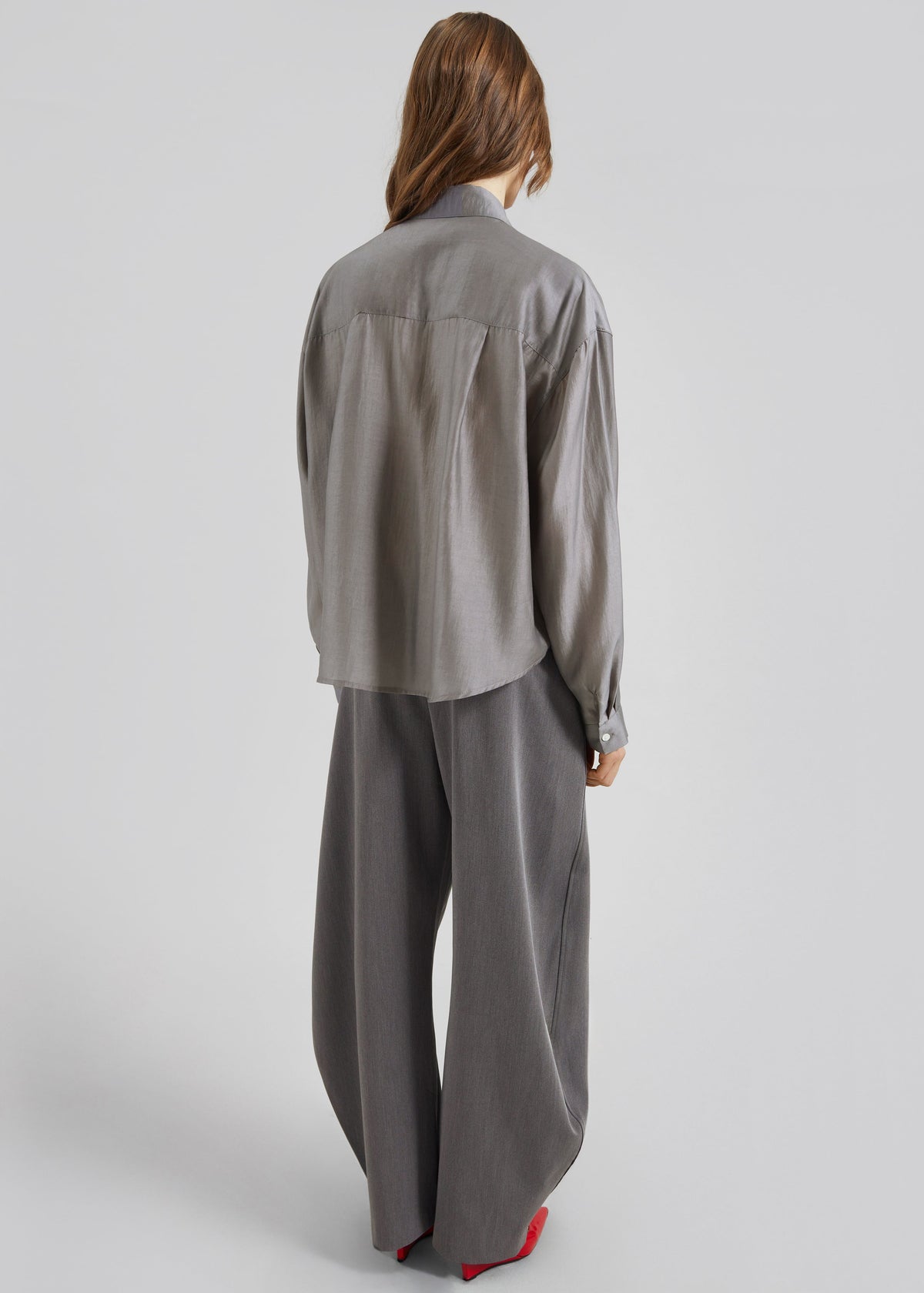 Roanne Fluid Double Shirt - Steel Grey β view 5 of 6