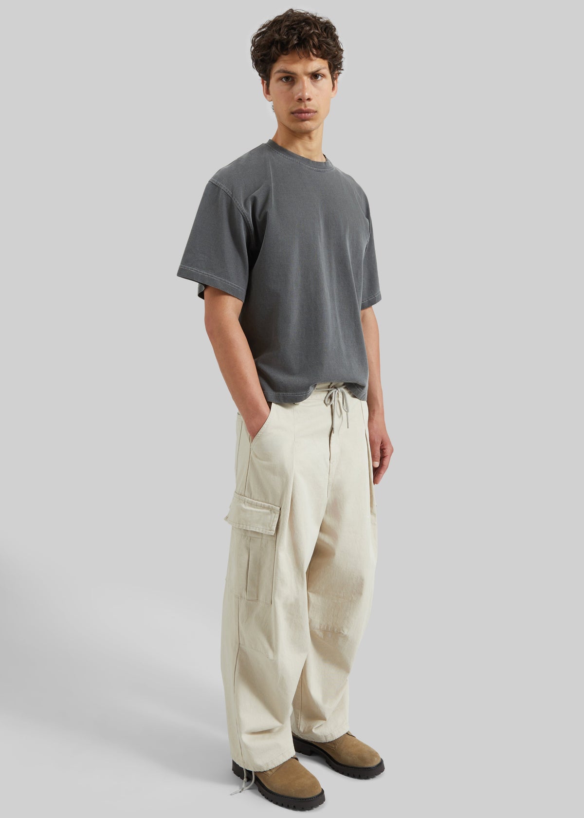 Robion Drawstring Cargo Pants - Beige β view 4 of 7
