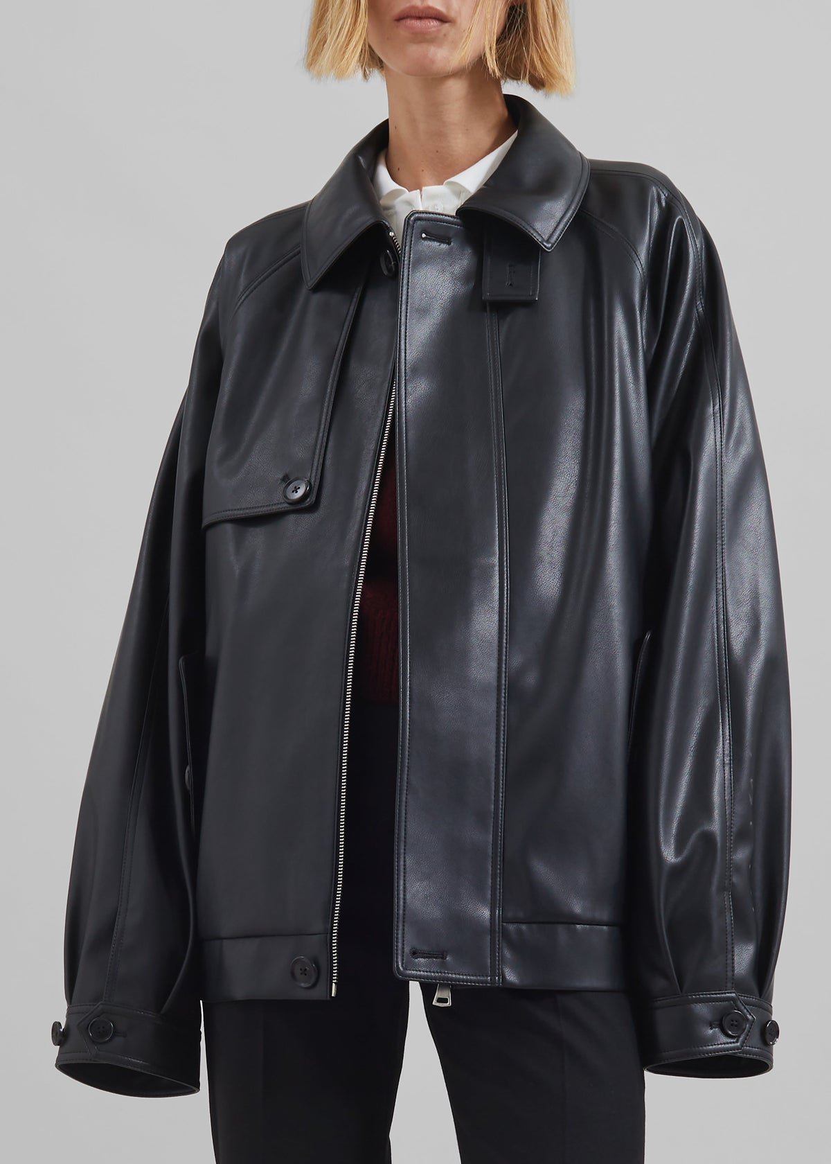 Roisin Faux Leather Jacket - Black β view 7 of 13