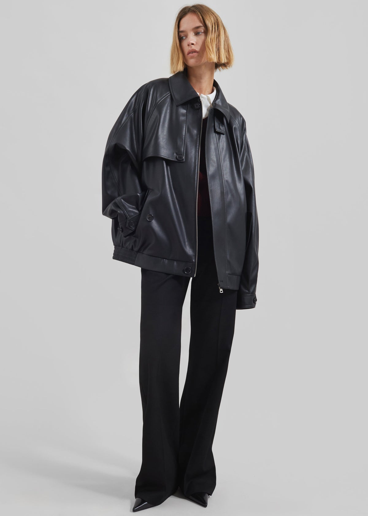 Roisin Faux Leather Jacket - Black β view 8 of 13