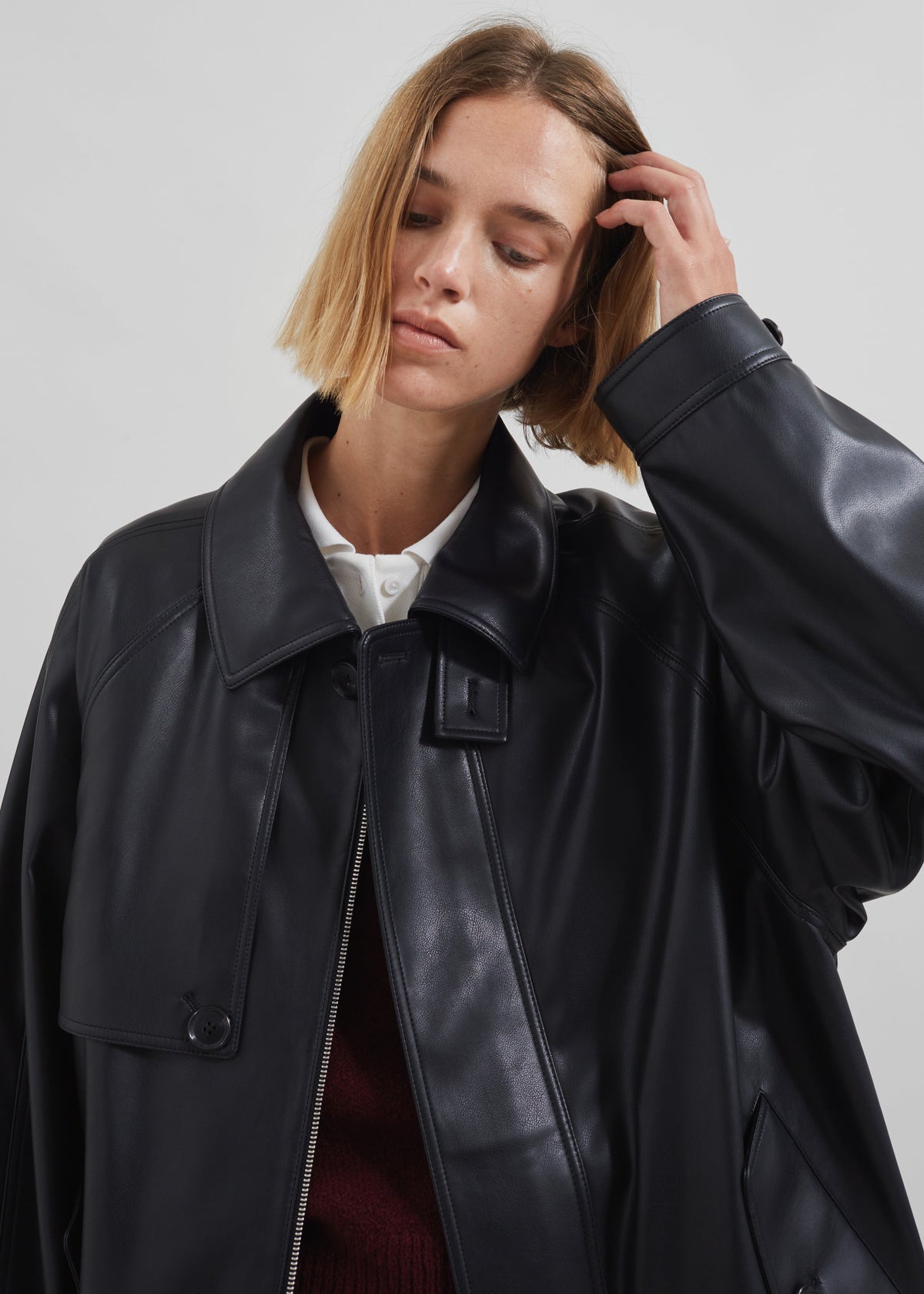 Roisin Faux Leather Jacket - Black β view 9 of 13