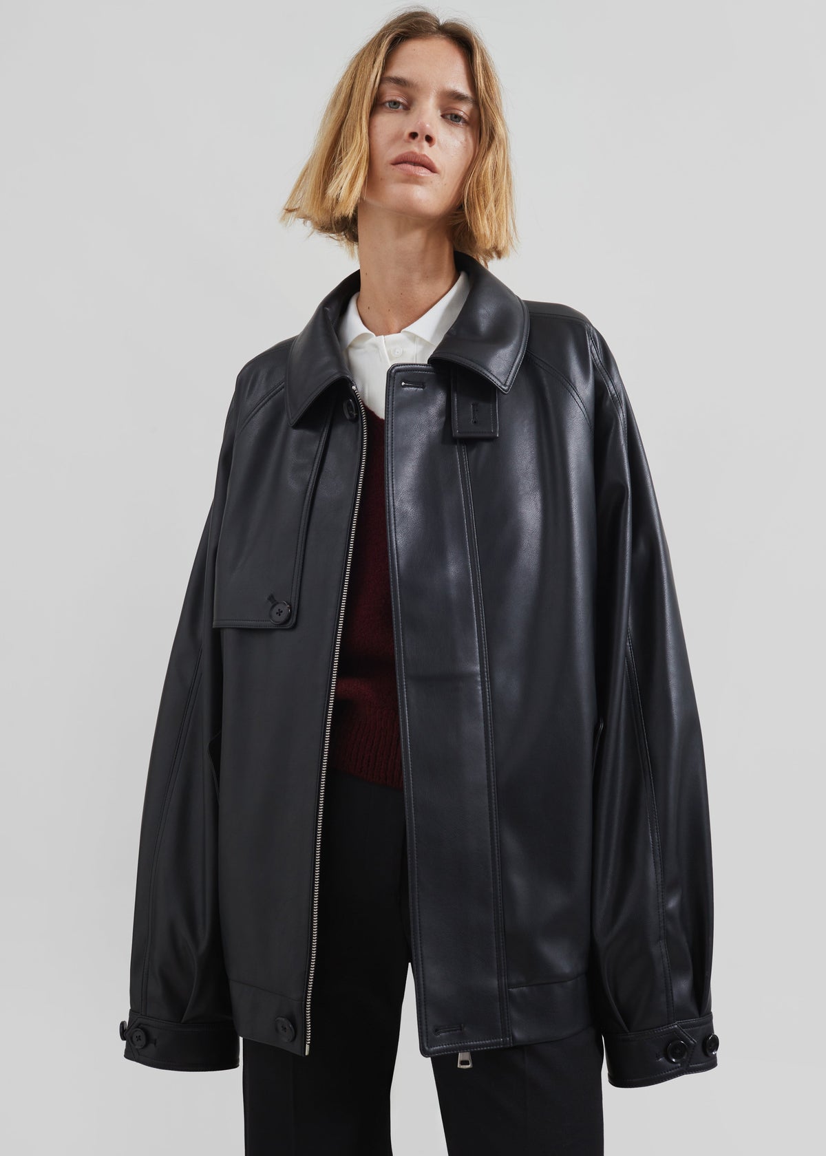 Roisin Faux Leather Jacket - Black β view 6 of 13