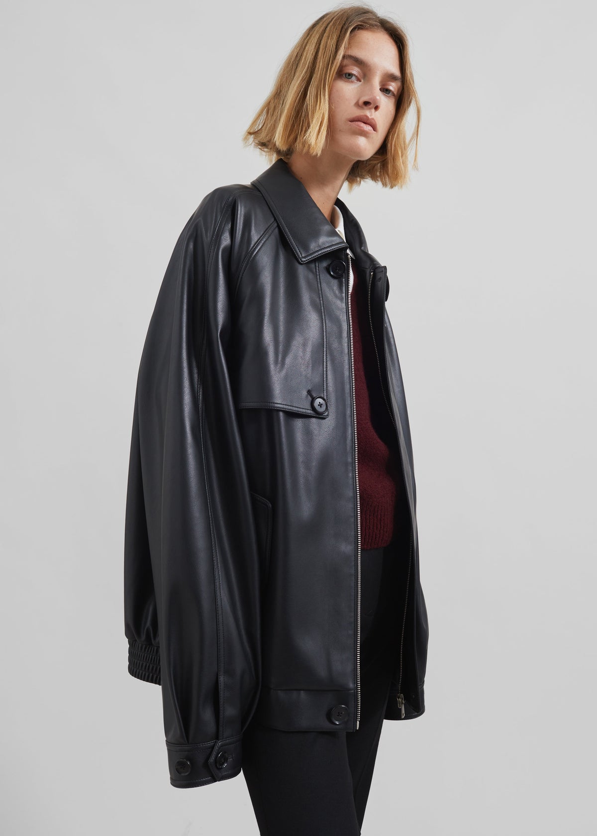 Roisin Faux Leather Jacket - Black β view 4 of 13