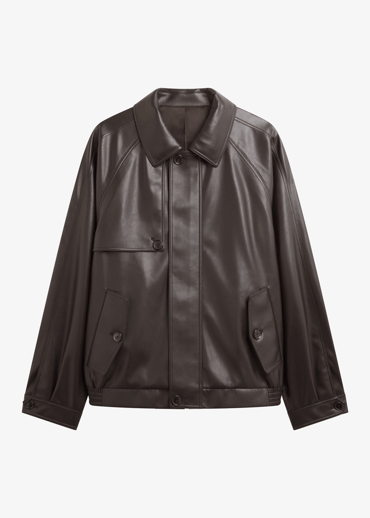 Roisin Faux Leather Jacket - Brown β view 7 of 7
