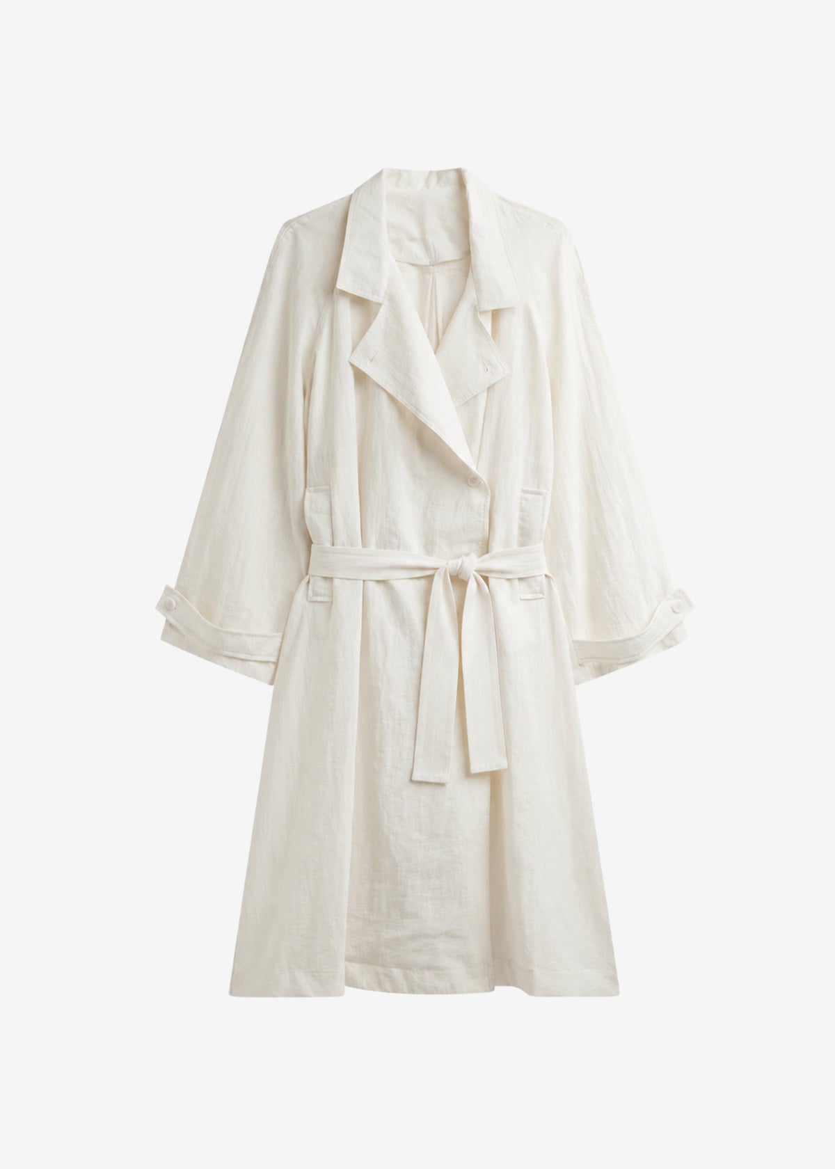 Rosora Sheer Fluid Trench Coat - Cream β view 9 of 9