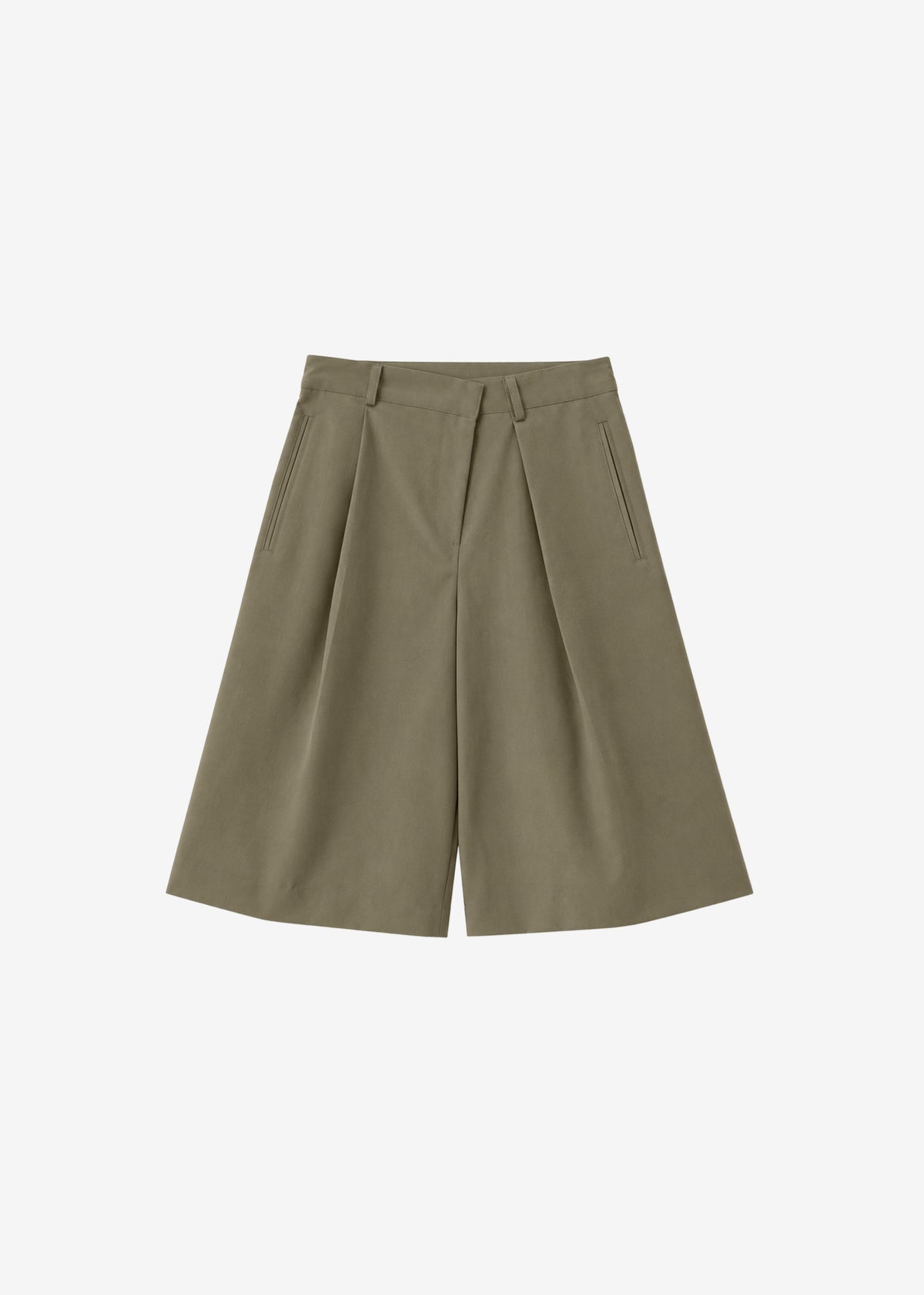 Rove Pleated Bermuda Shorts - Olive β view 6 of 6