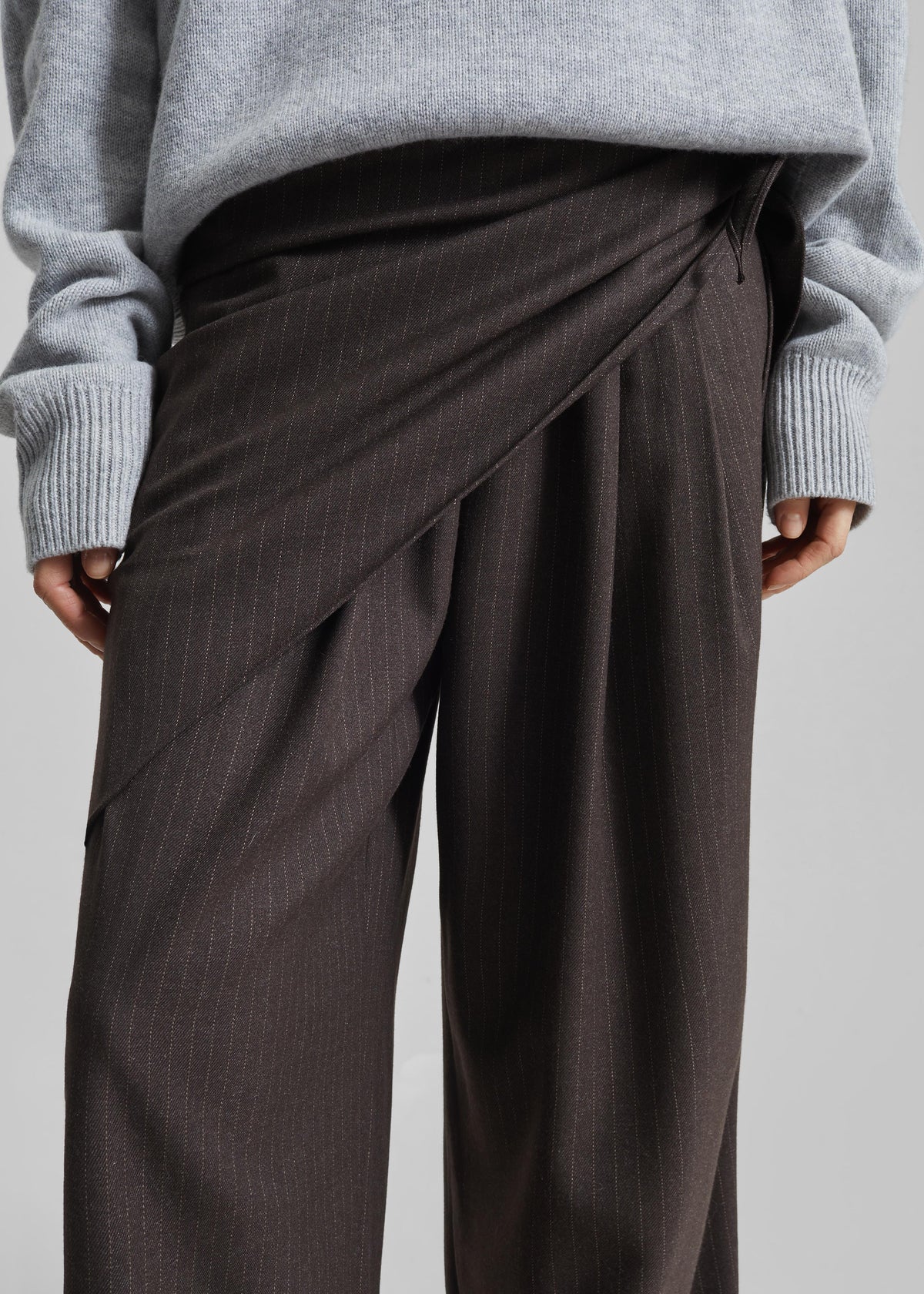 Rovigo Scarf Wrap Pants - Brown Stripe β view 3 of 7