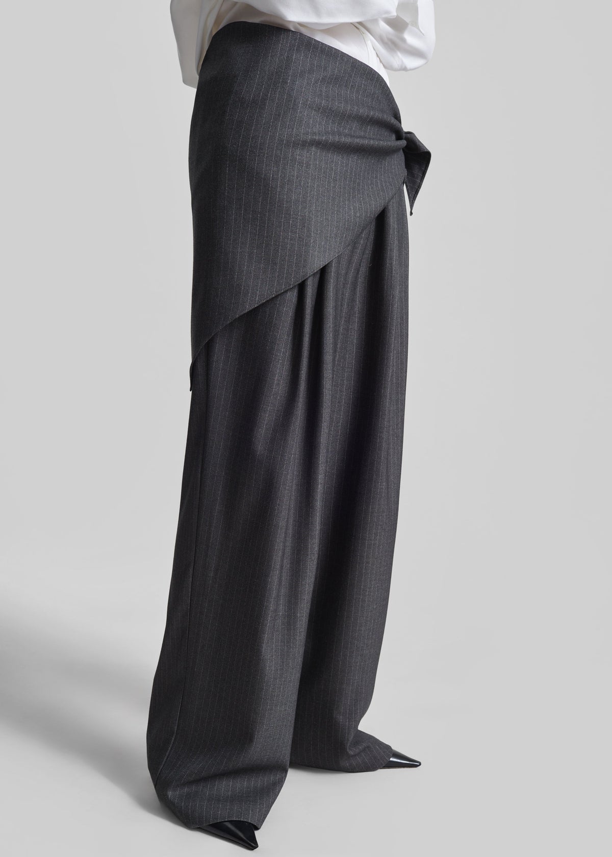 Rovigo Scarf Wrap Pants - Grey Stripe β view 4 of 9