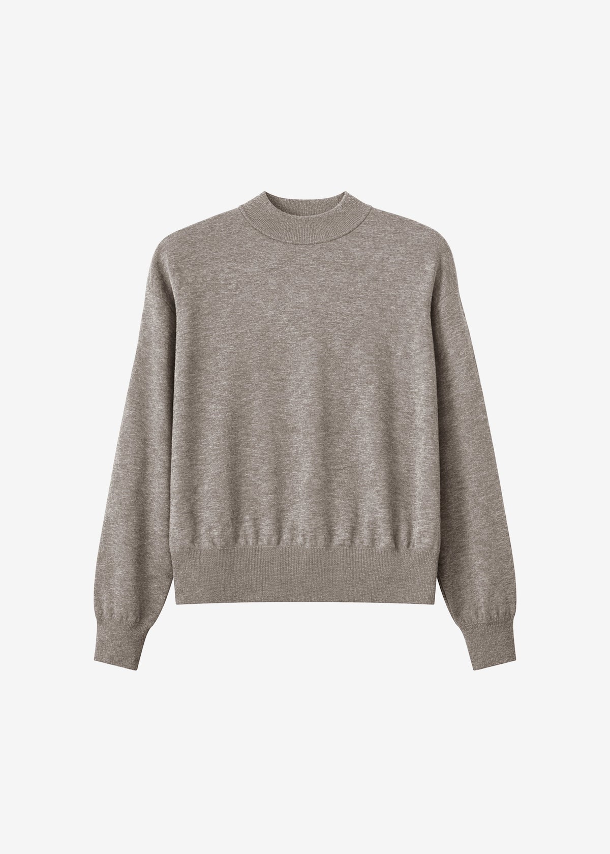 Rue Padded High Neck Sweater - Taupe Melange β view 8 of 8