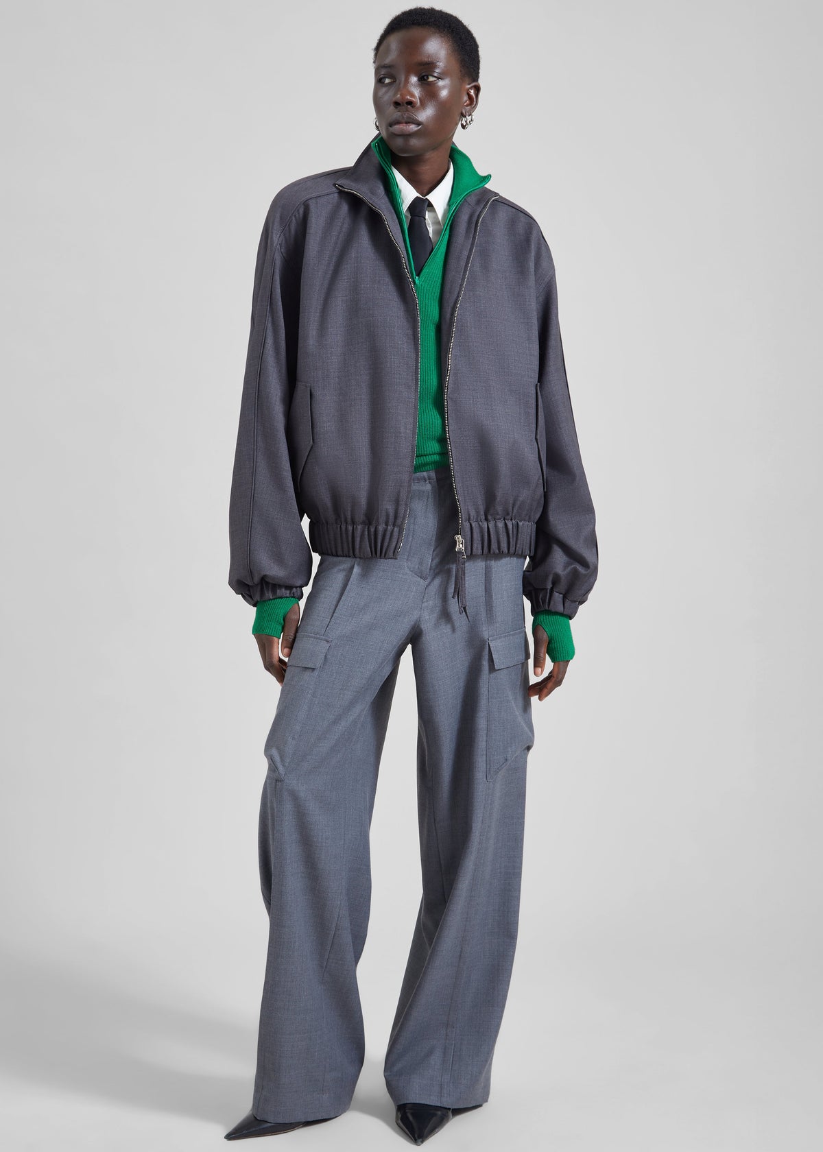 Sade Knit Zip Sweater - Green β view 3 of 6