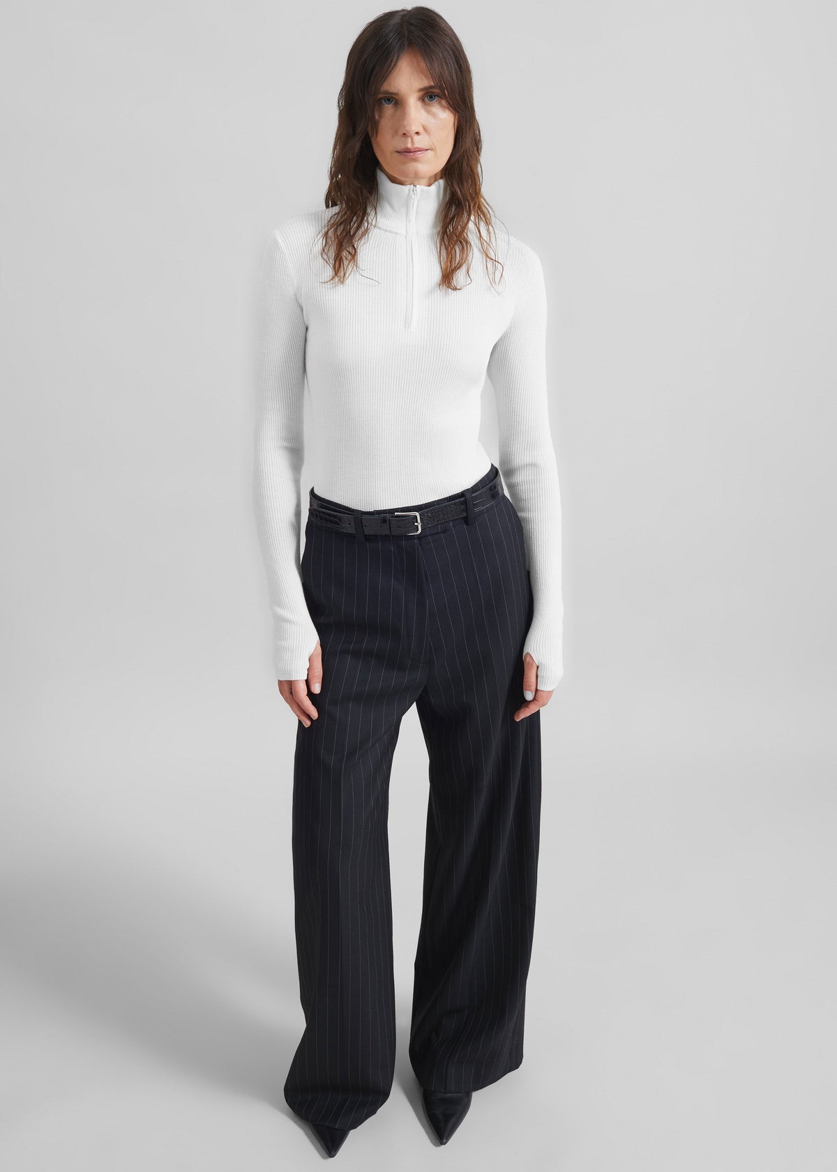 Sade Knit Zip Sweater - White β view 5 of 6