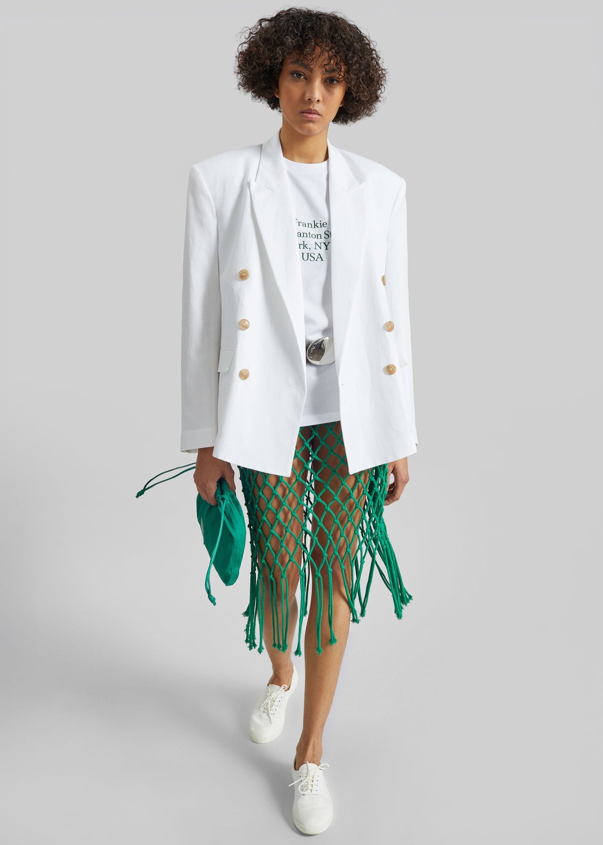 Salerno Linen Blazer - White β view 6 of 8