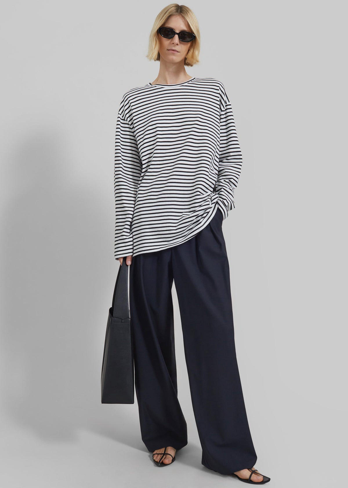 Salome Long Sleeve Tee - White/Black Stripe β view 4 of 7