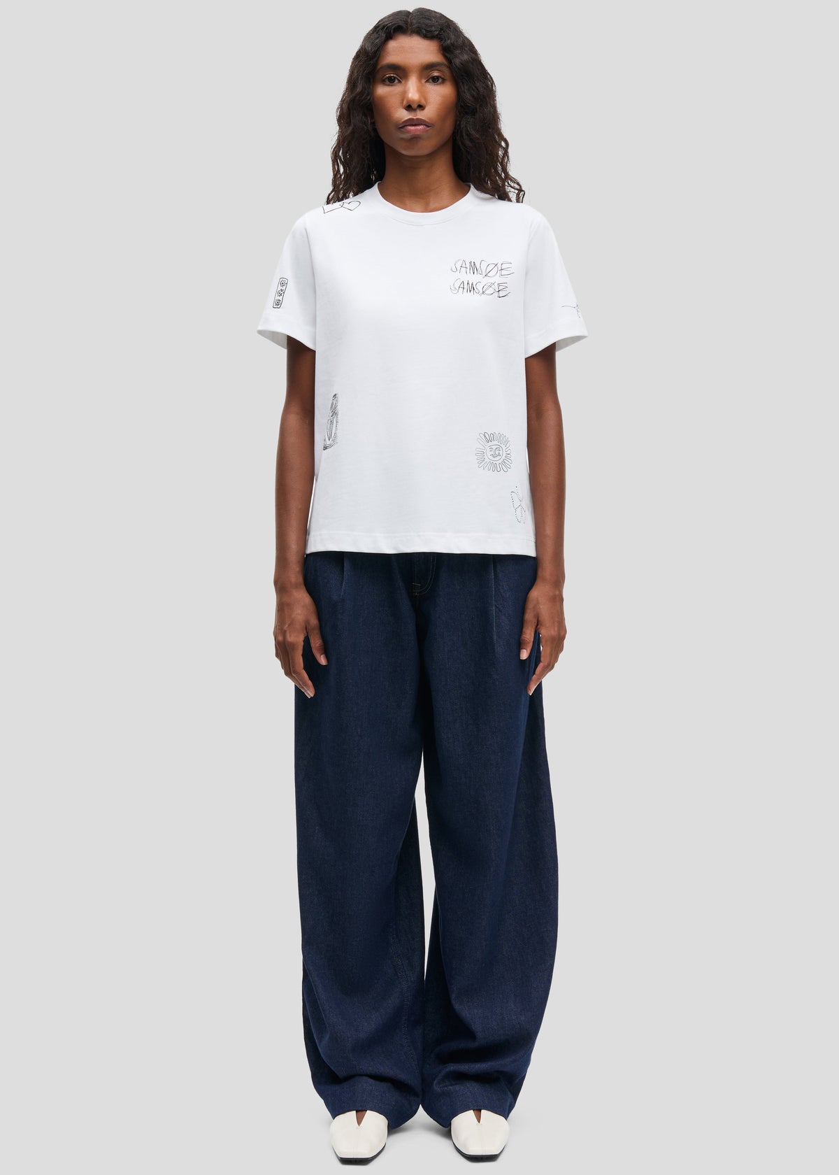 Samsøe Samsøe Saharper Pleat Jeans - Soft Denim – view 1 of 10