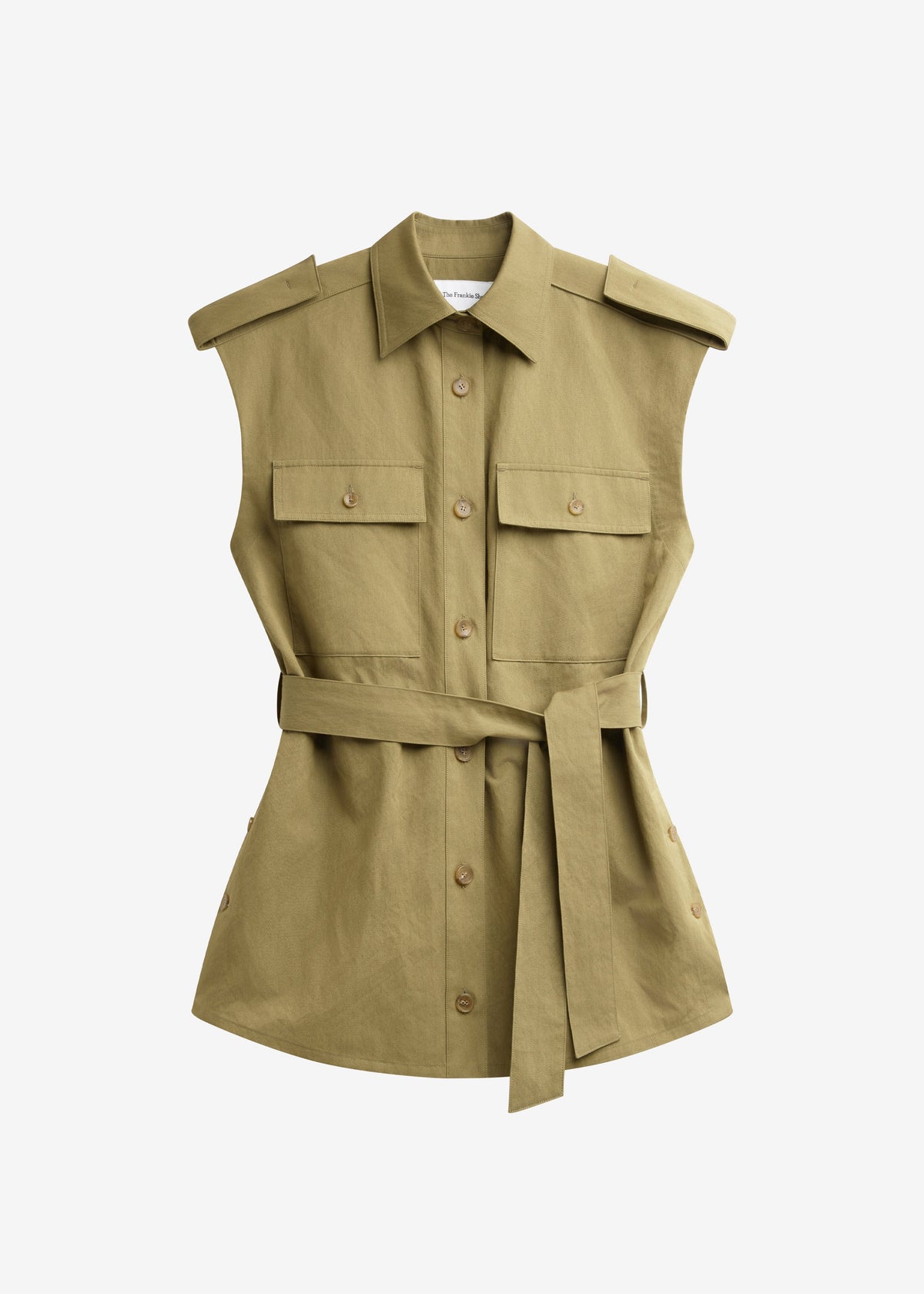Sarah Sleeveless Cargo Mini Dress - Olive β view 8 of 8