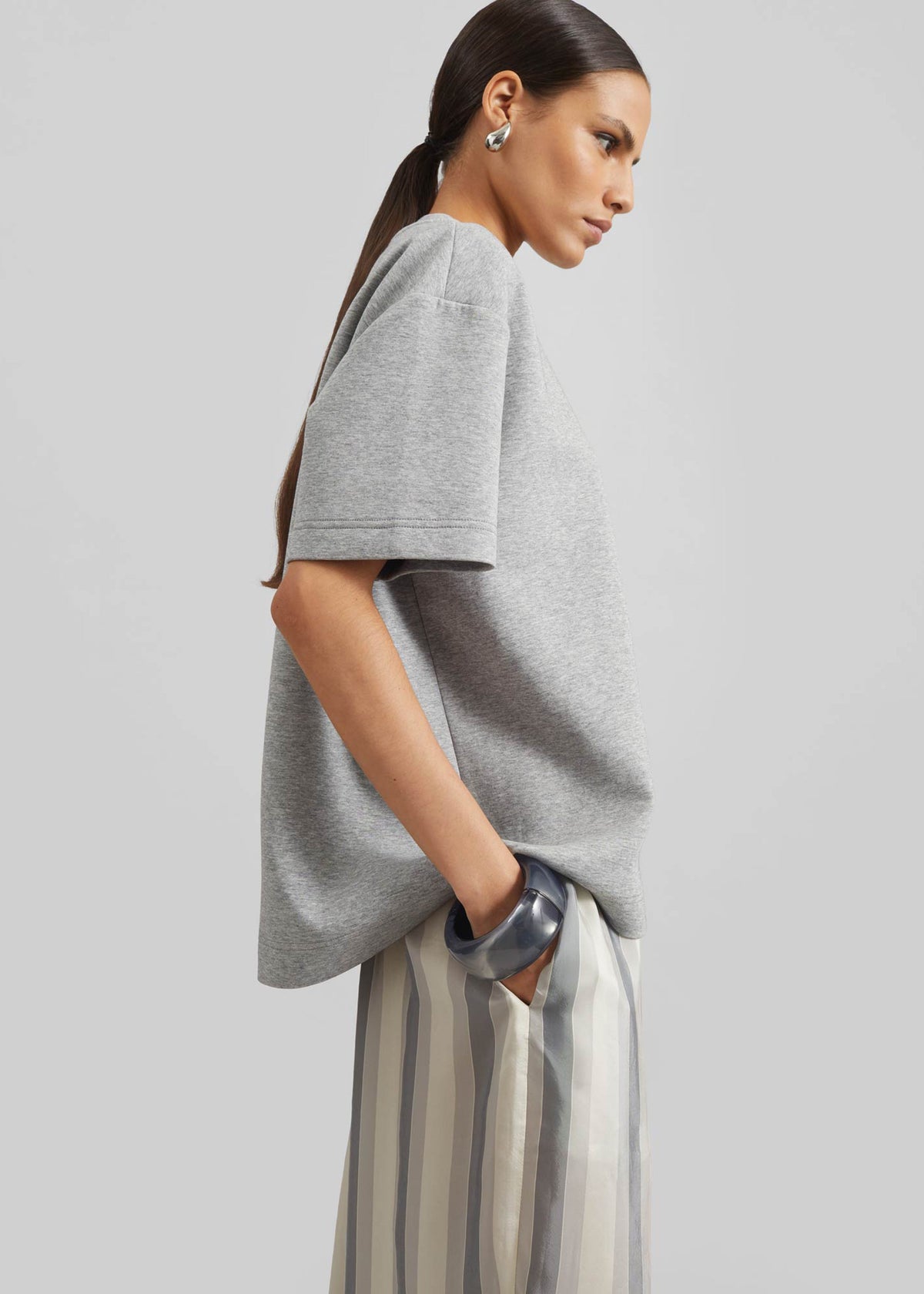 Scoob Boxy T-Shirt - Grey Melange β view 1 of 7