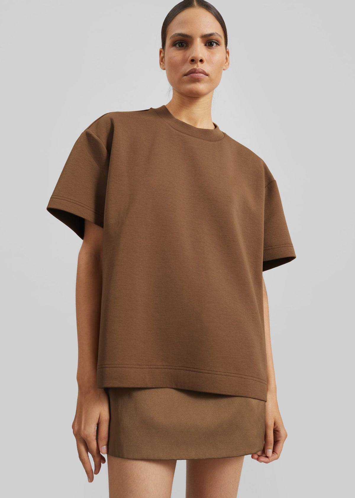 Scoob Boxy T-Shirt - Light Brown – view 4 of 6
