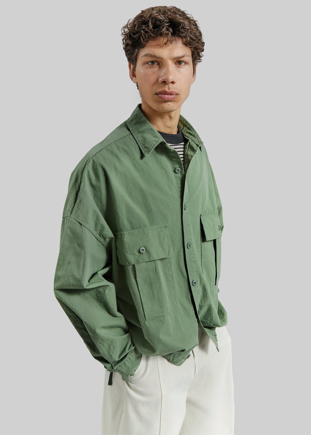 Seb Cargo Shirt - Army Green β view 4 of 9