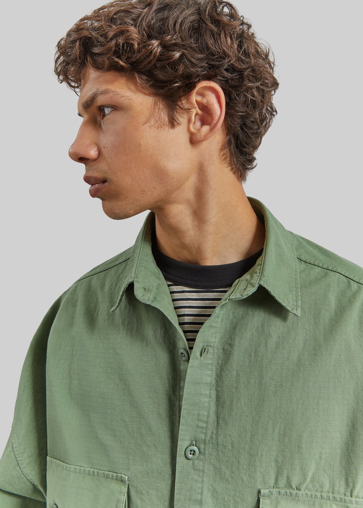 Seb Cargo Shirt - Army Green β view 3 of 9