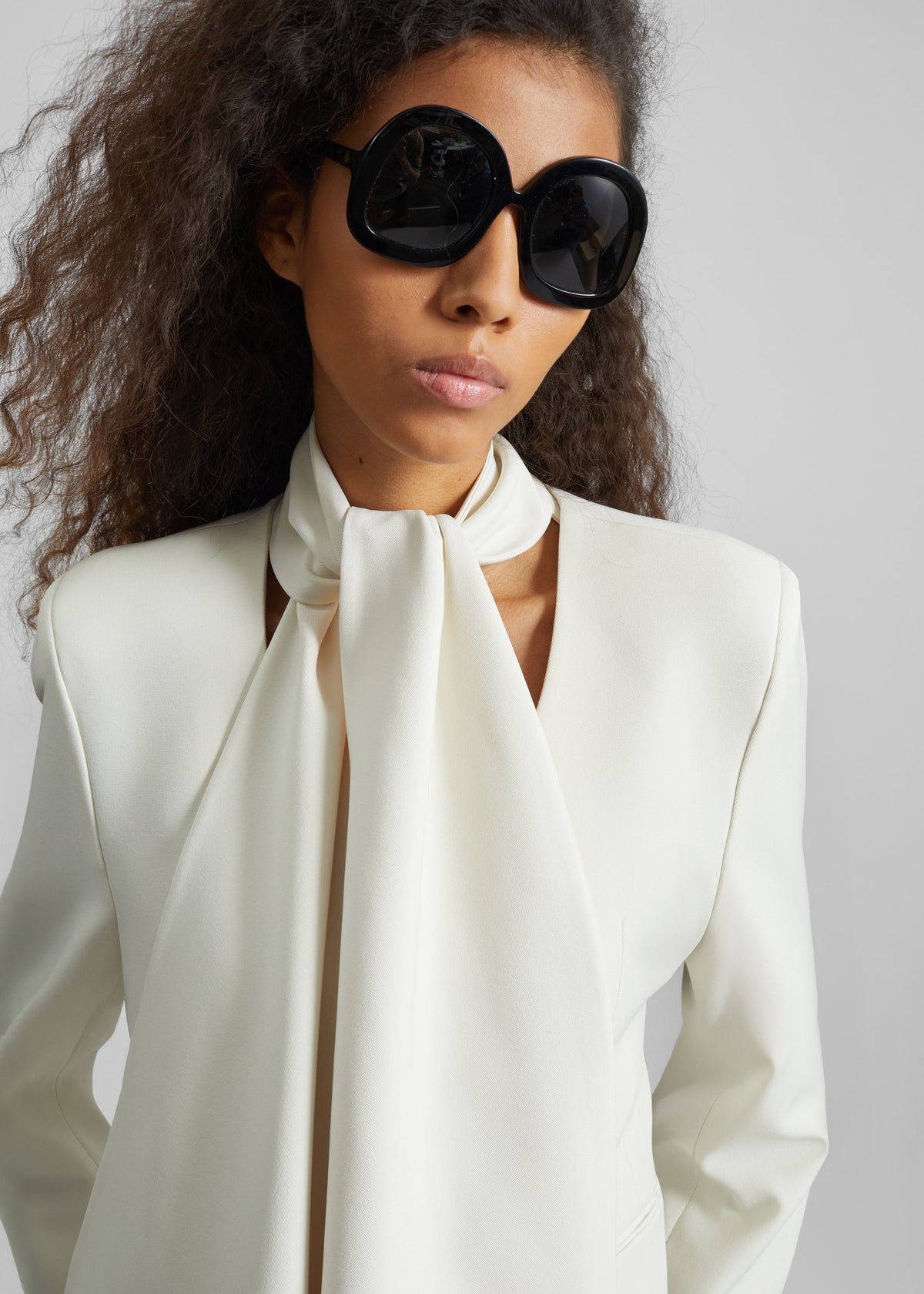 Seika Scarf Blazer - Ivory β view 2 of 9
