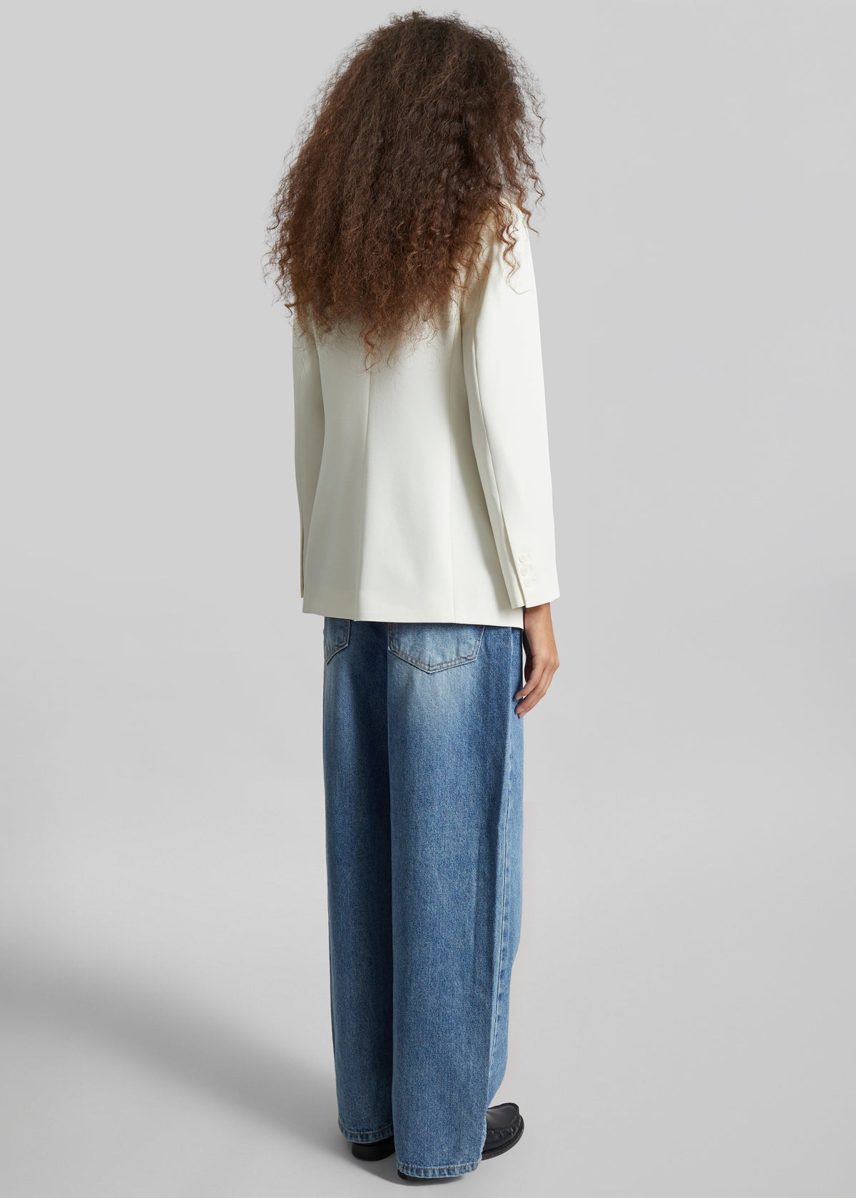 Seika Scarf Blazer - Ivory β view 8 of 9