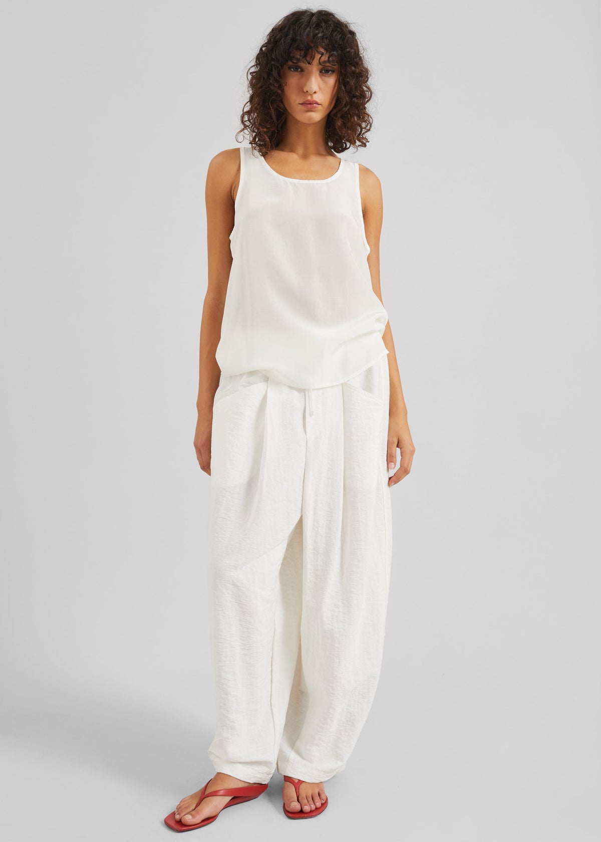 Senart Barrel Leg Pants - Ivory β view 1 of 7