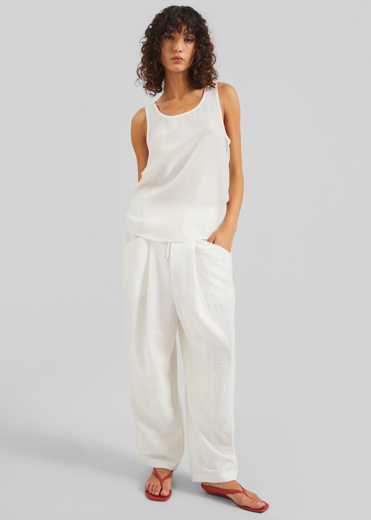 Senart Barrel Leg Pants - Ivory β view 4 of 7