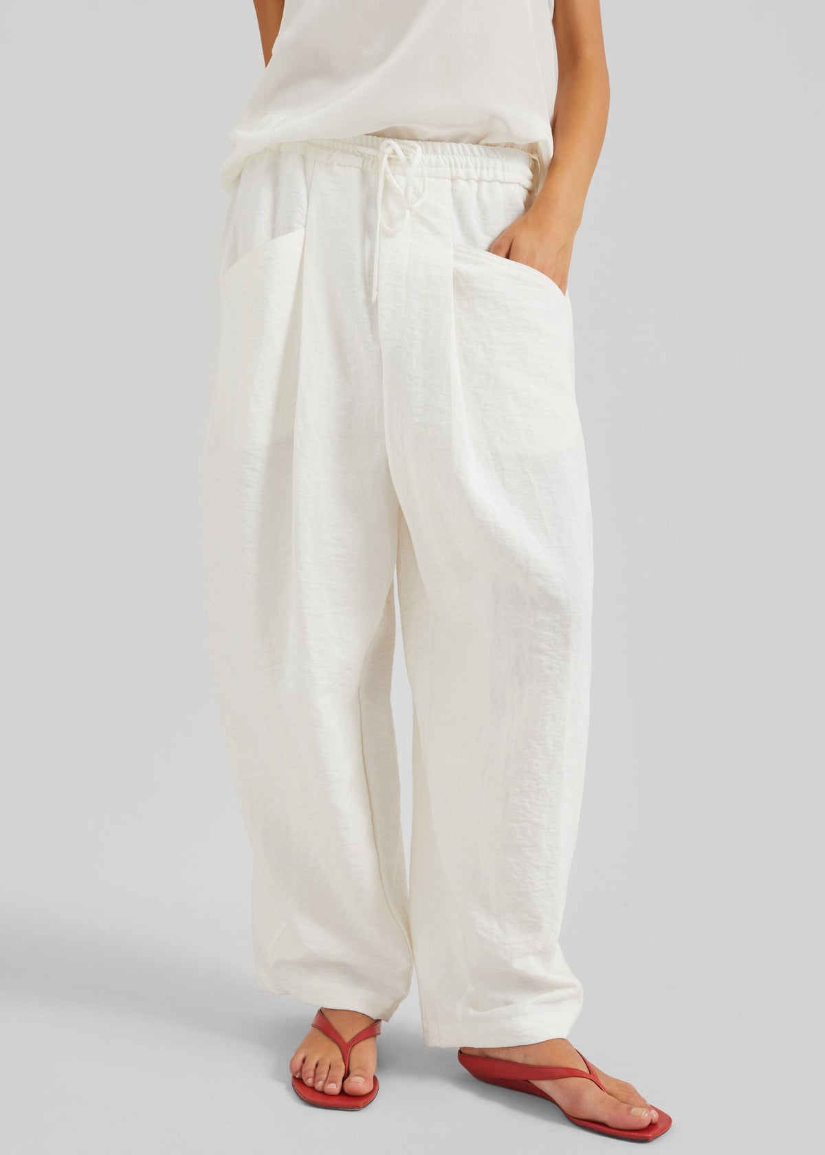 Senart Barrel Leg Pants - Ivory β view 3 of 7