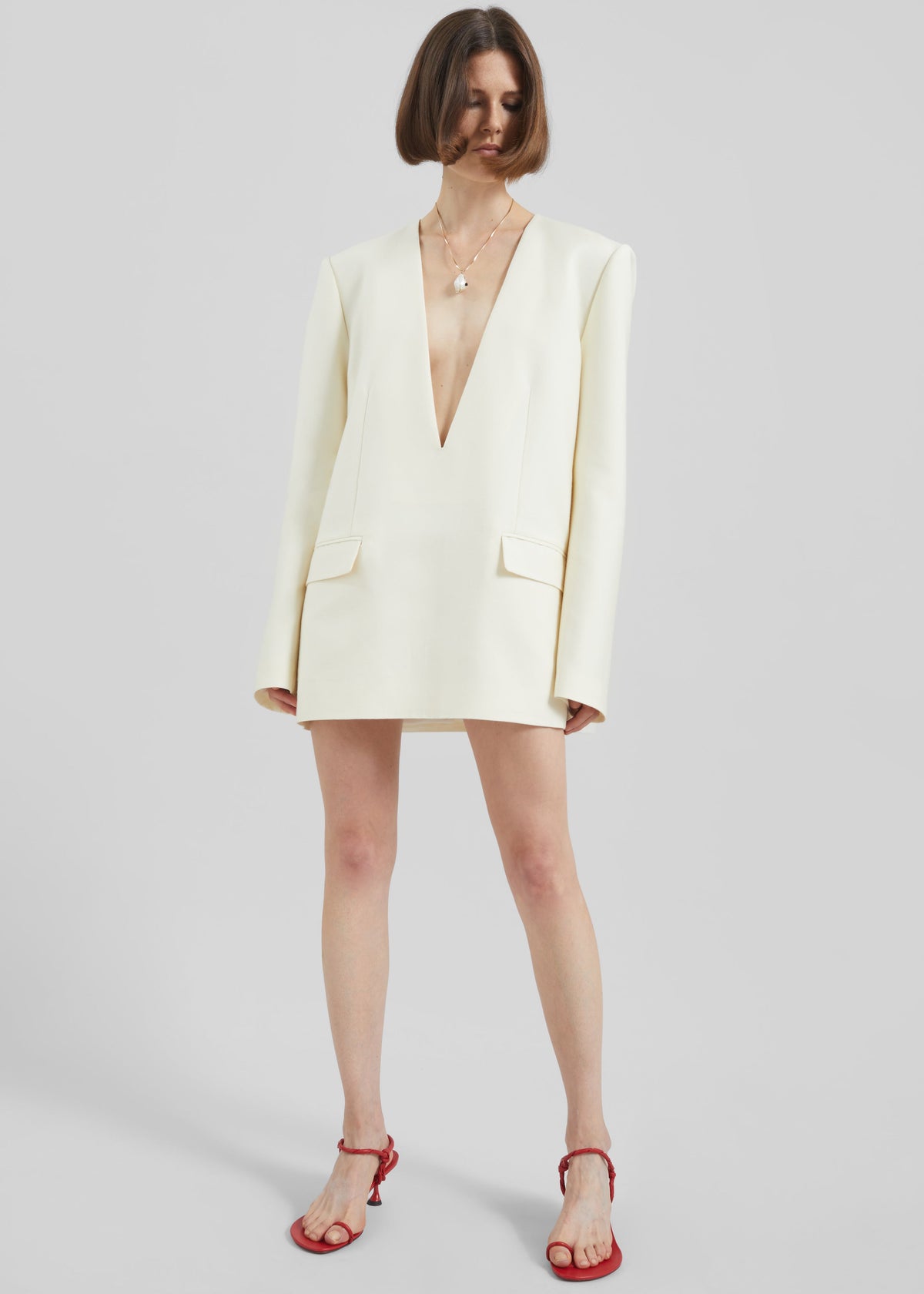 Serra Blazer Dress - Cream β view 2 of 7